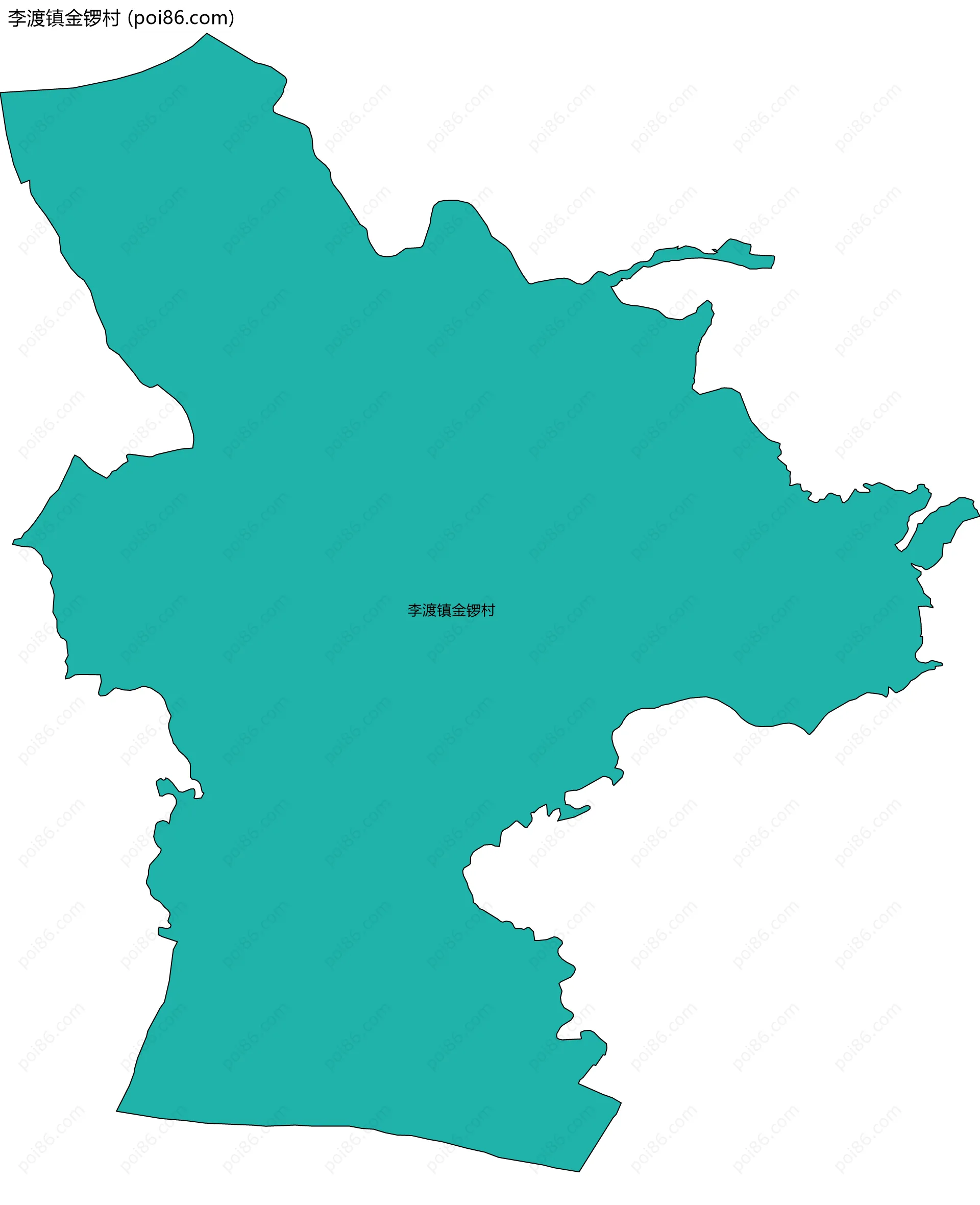 李渡镇金锣村边界地图