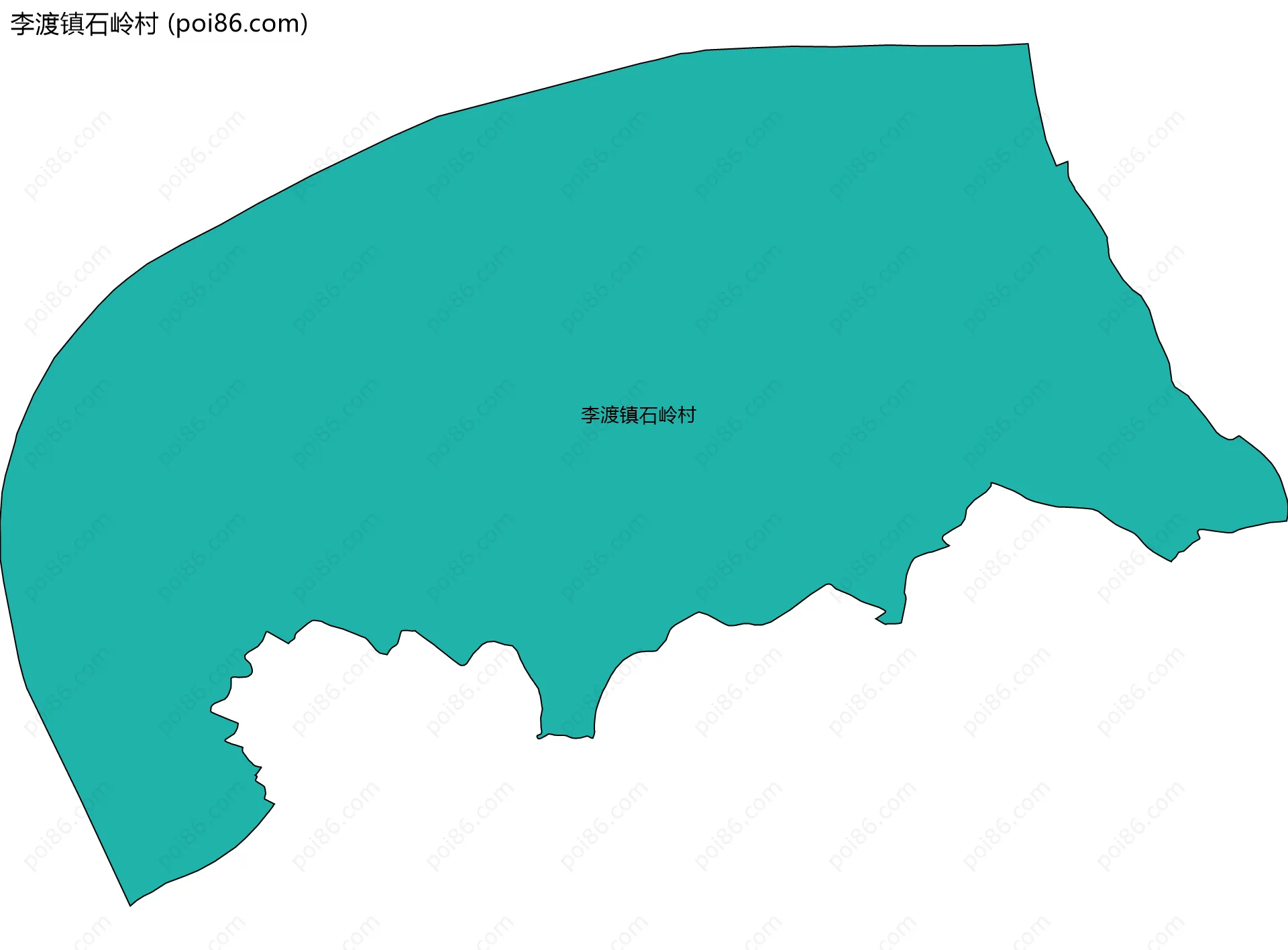 李渡镇石岭村边界地图