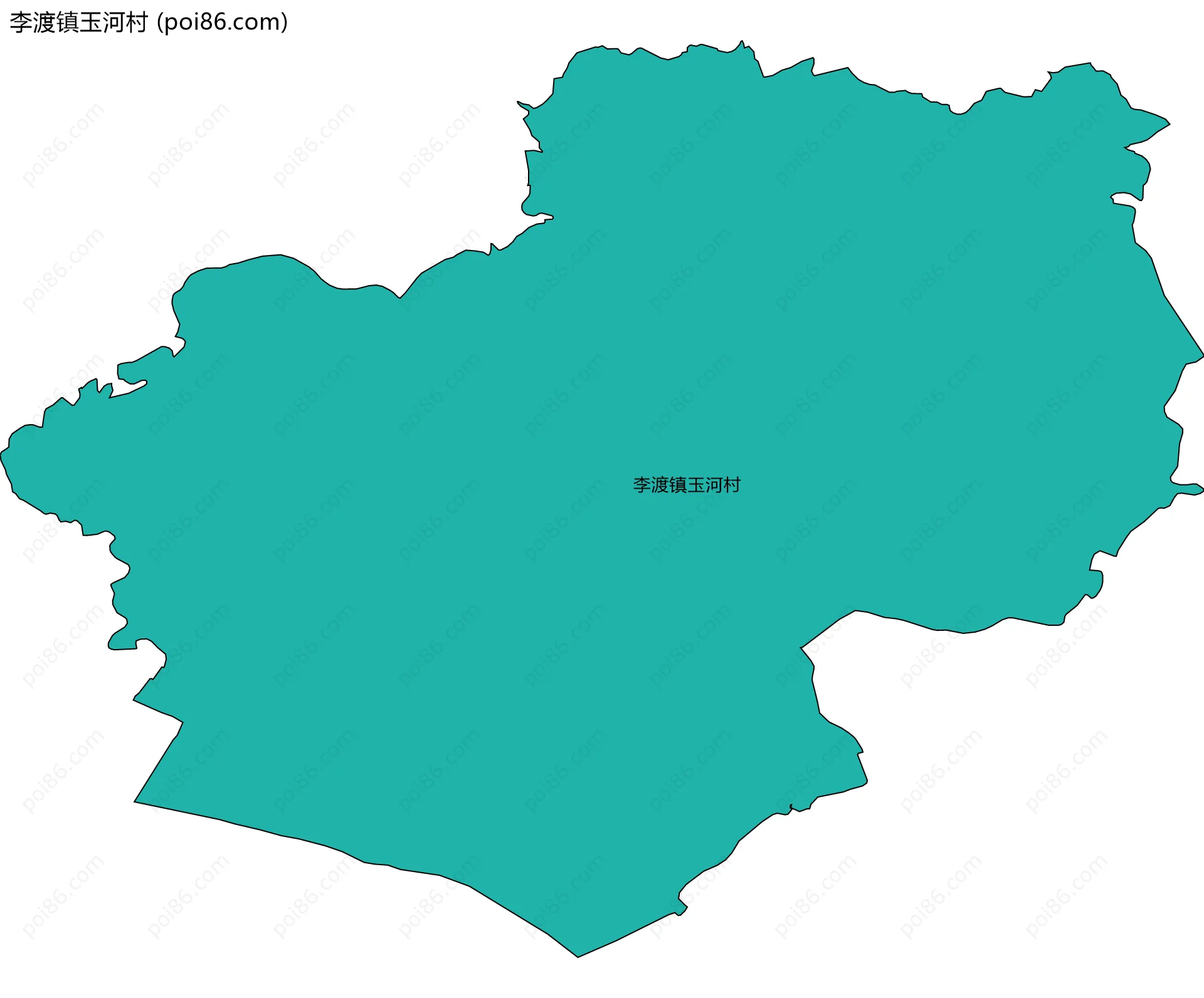 李渡镇玉河村边界地图