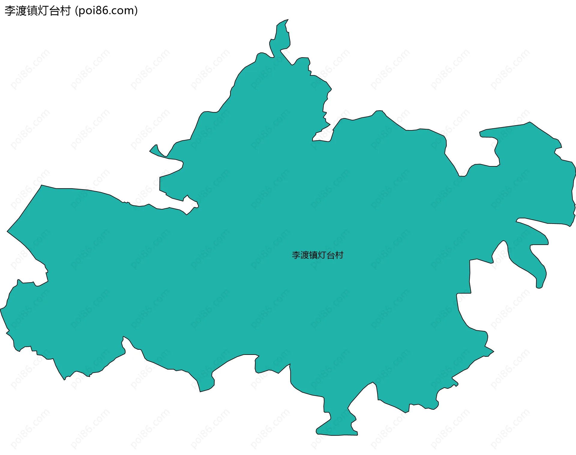 李渡镇灯台村边界地图