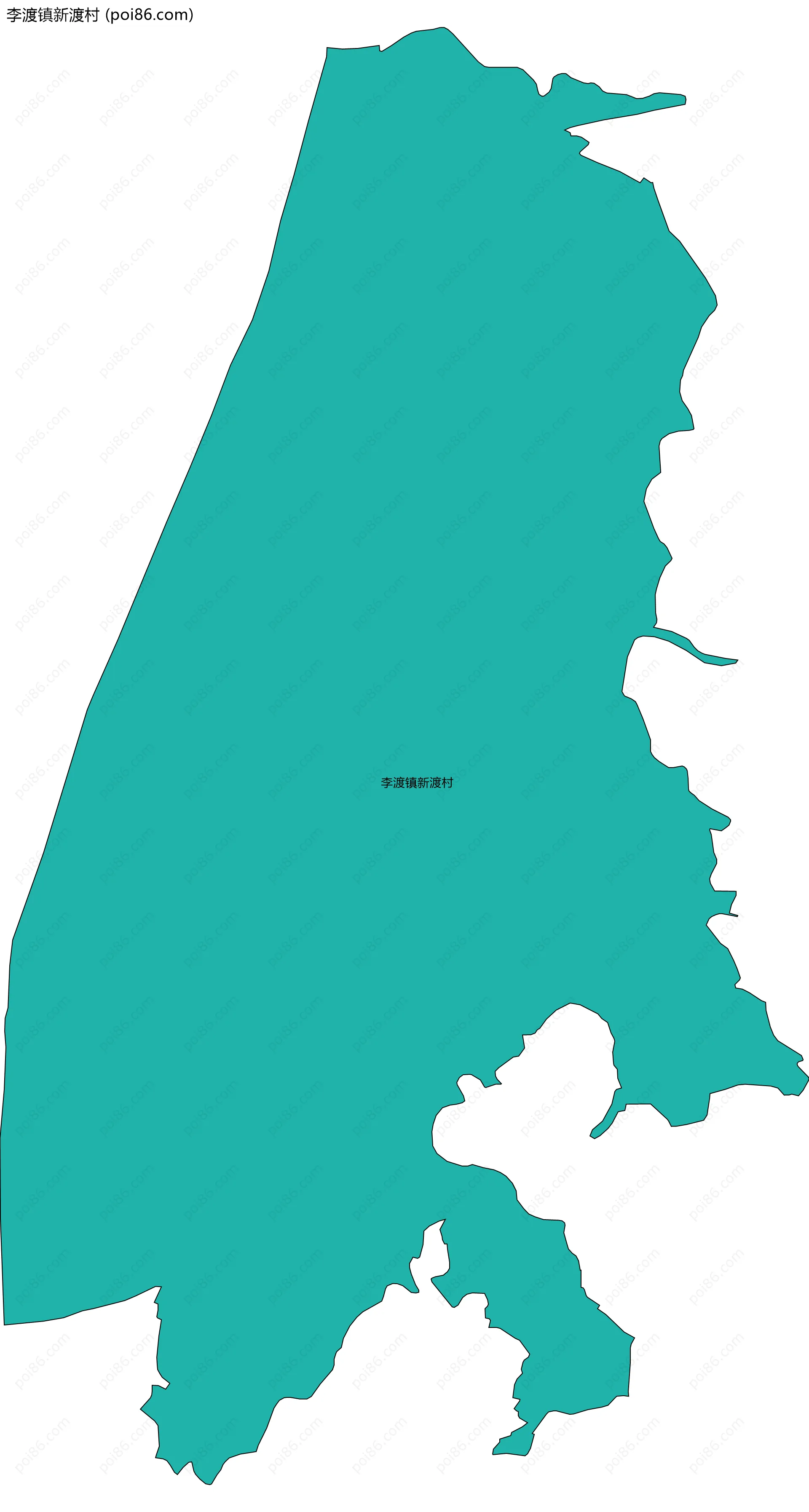 李渡镇新渡村边界地图