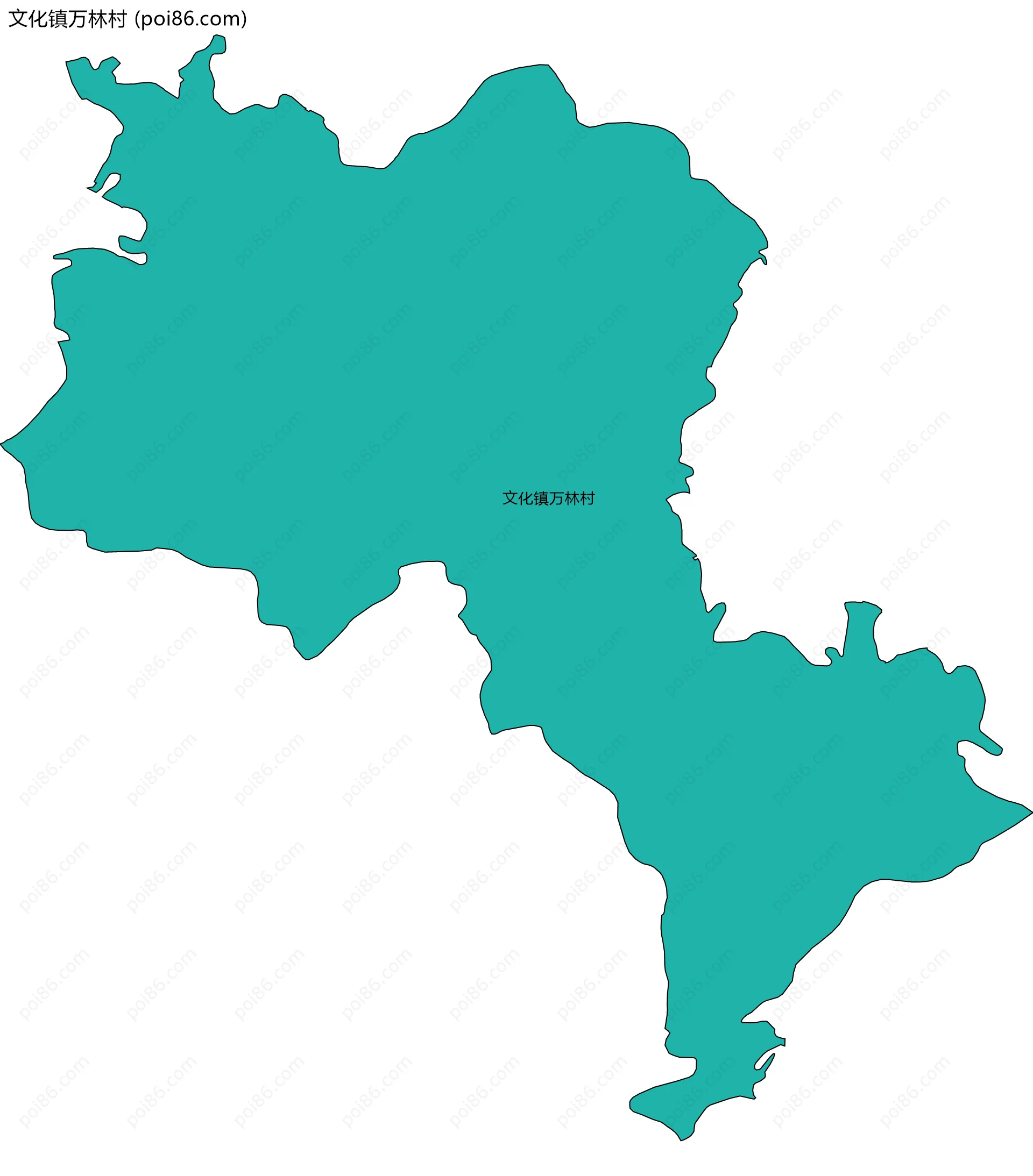 文化镇万林村边界地图