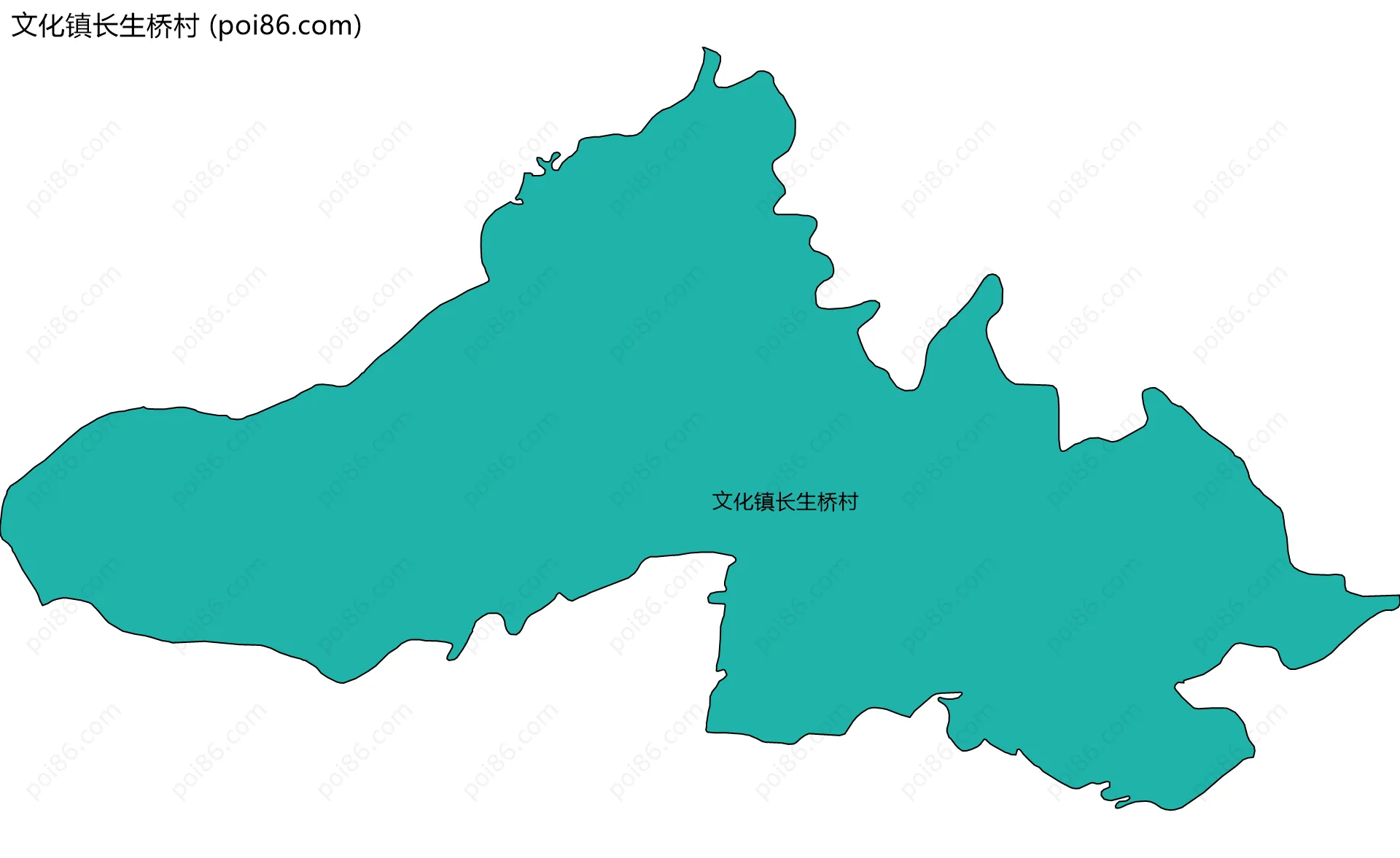 文化镇长生桥村边界地图