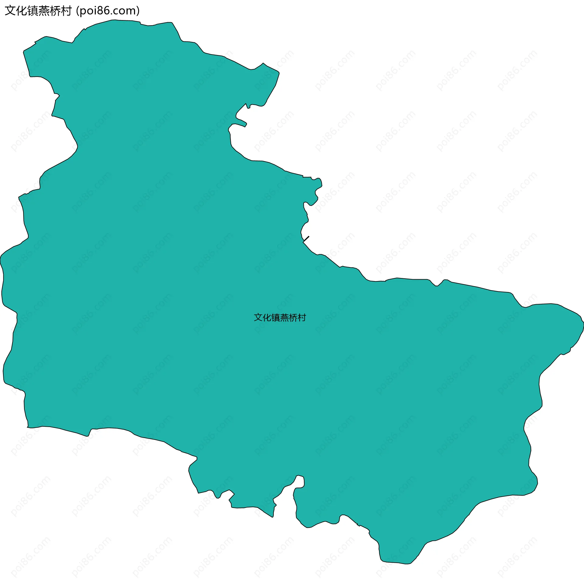 文化镇燕桥村边界地图