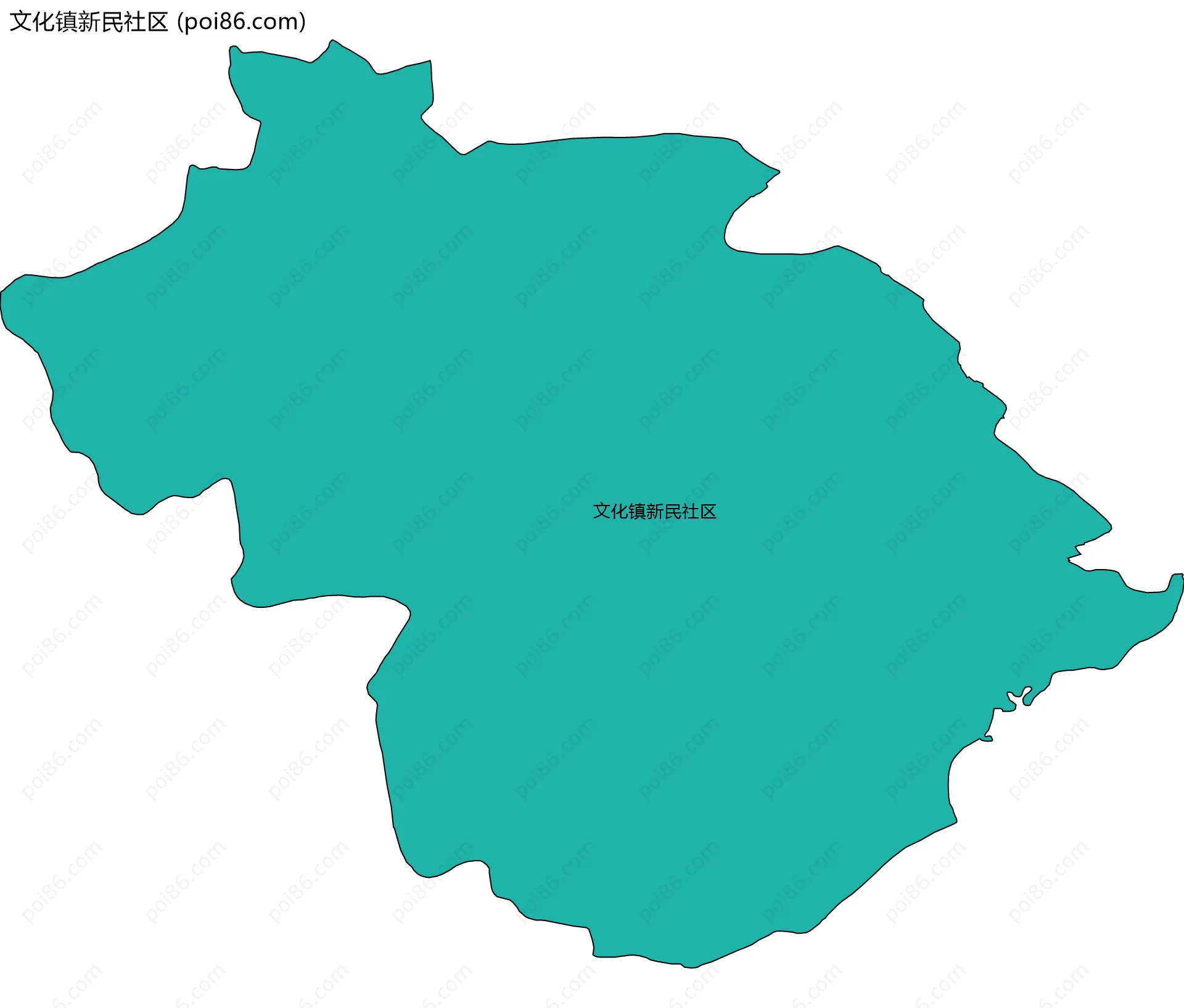 文化镇新民社区边界地图