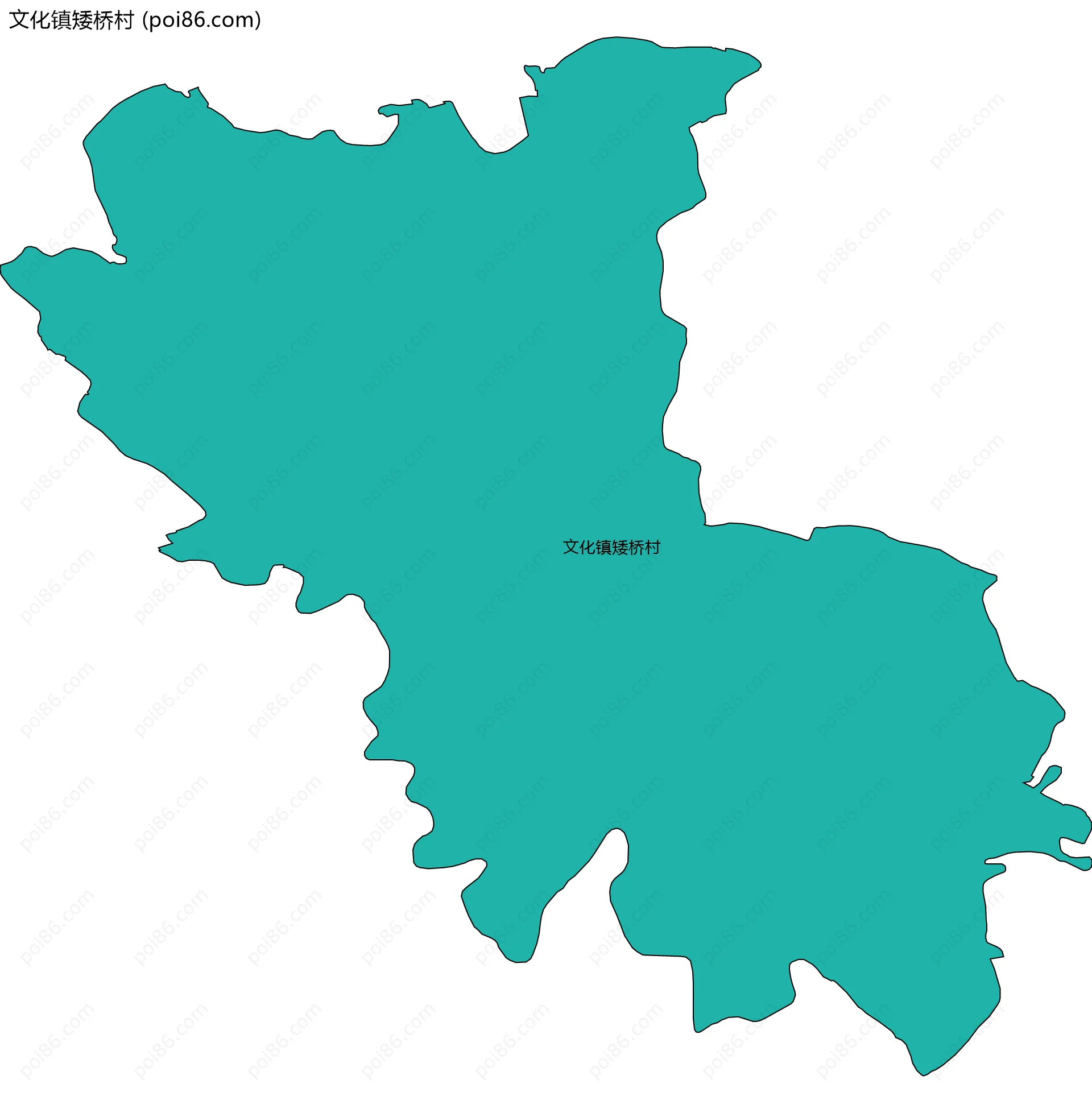 文化镇矮桥村边界地图