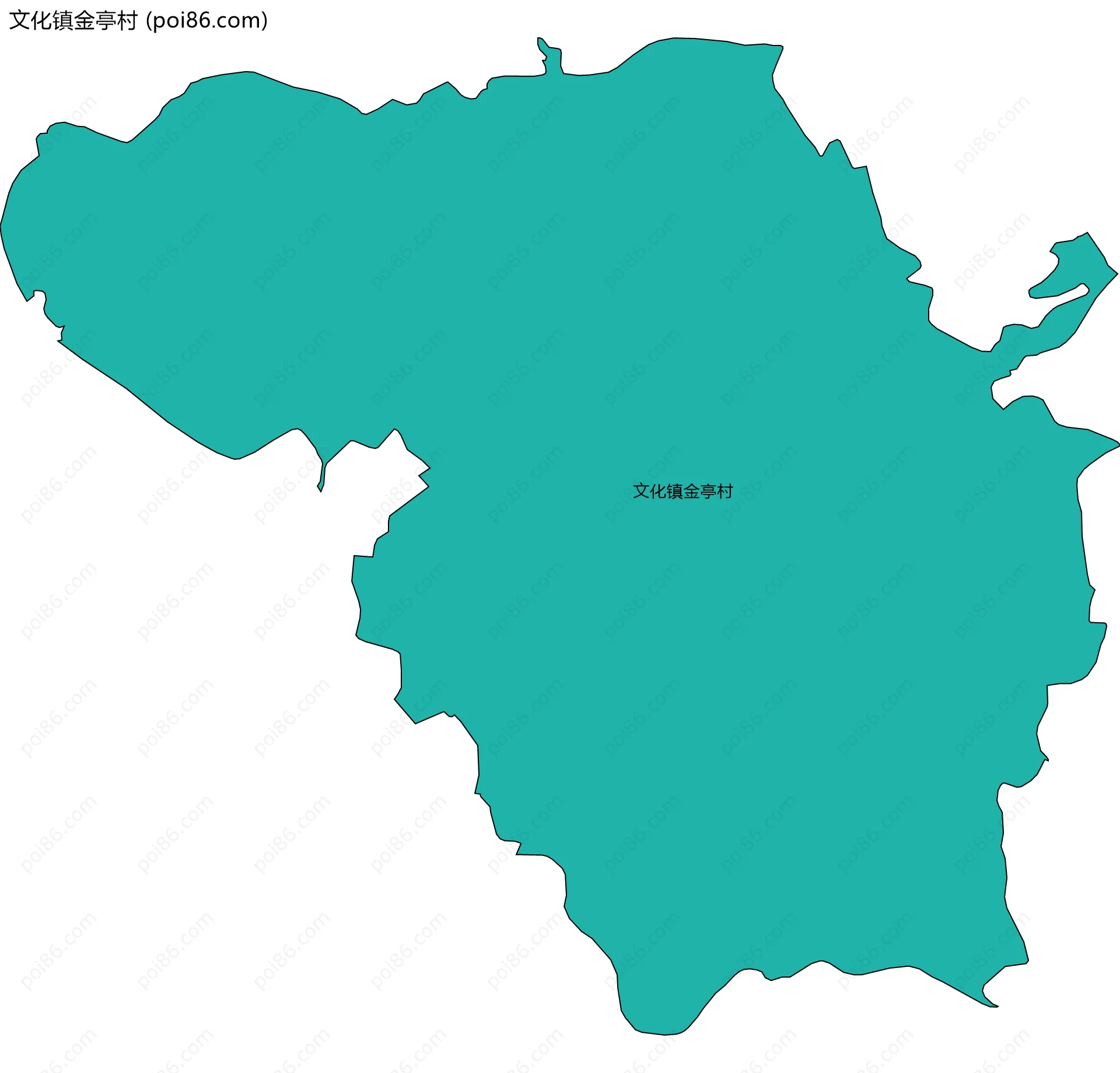 文化镇金亭村边界地图