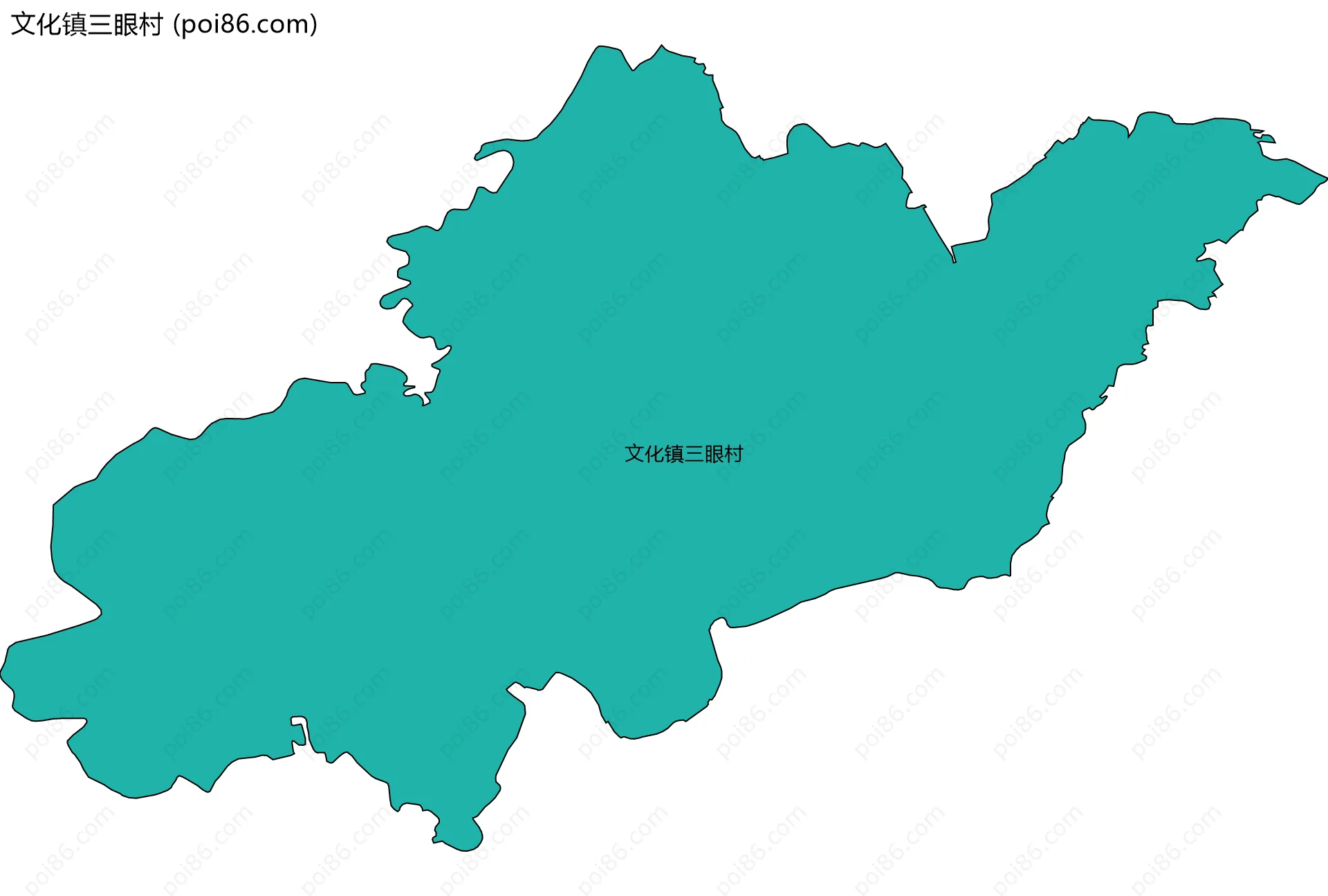 文化镇三眼村边界地图