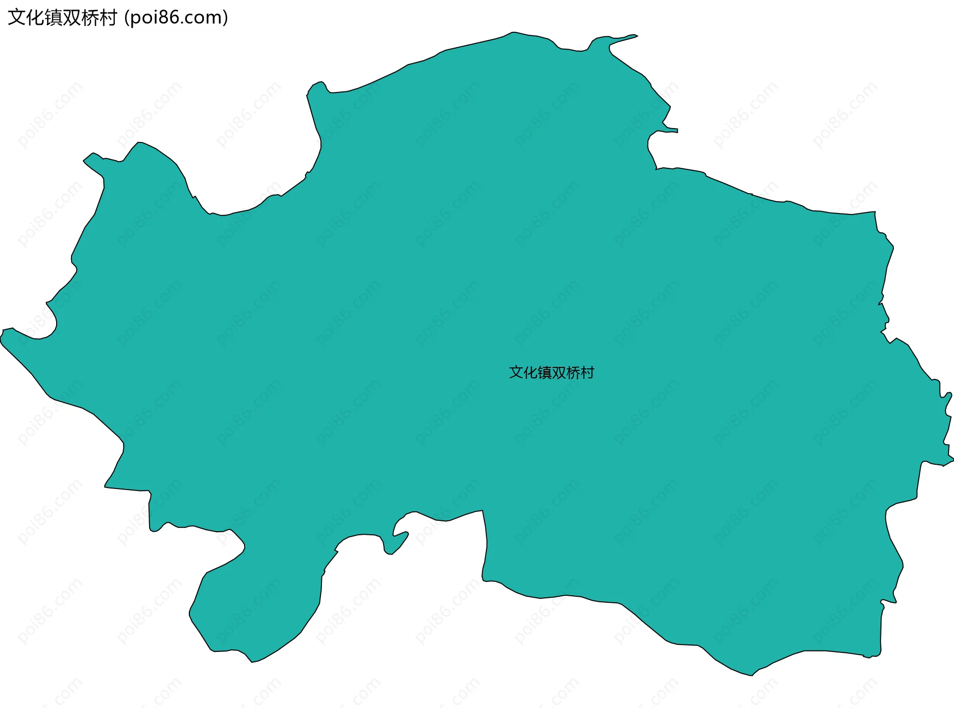 文化镇双桥村边界地图