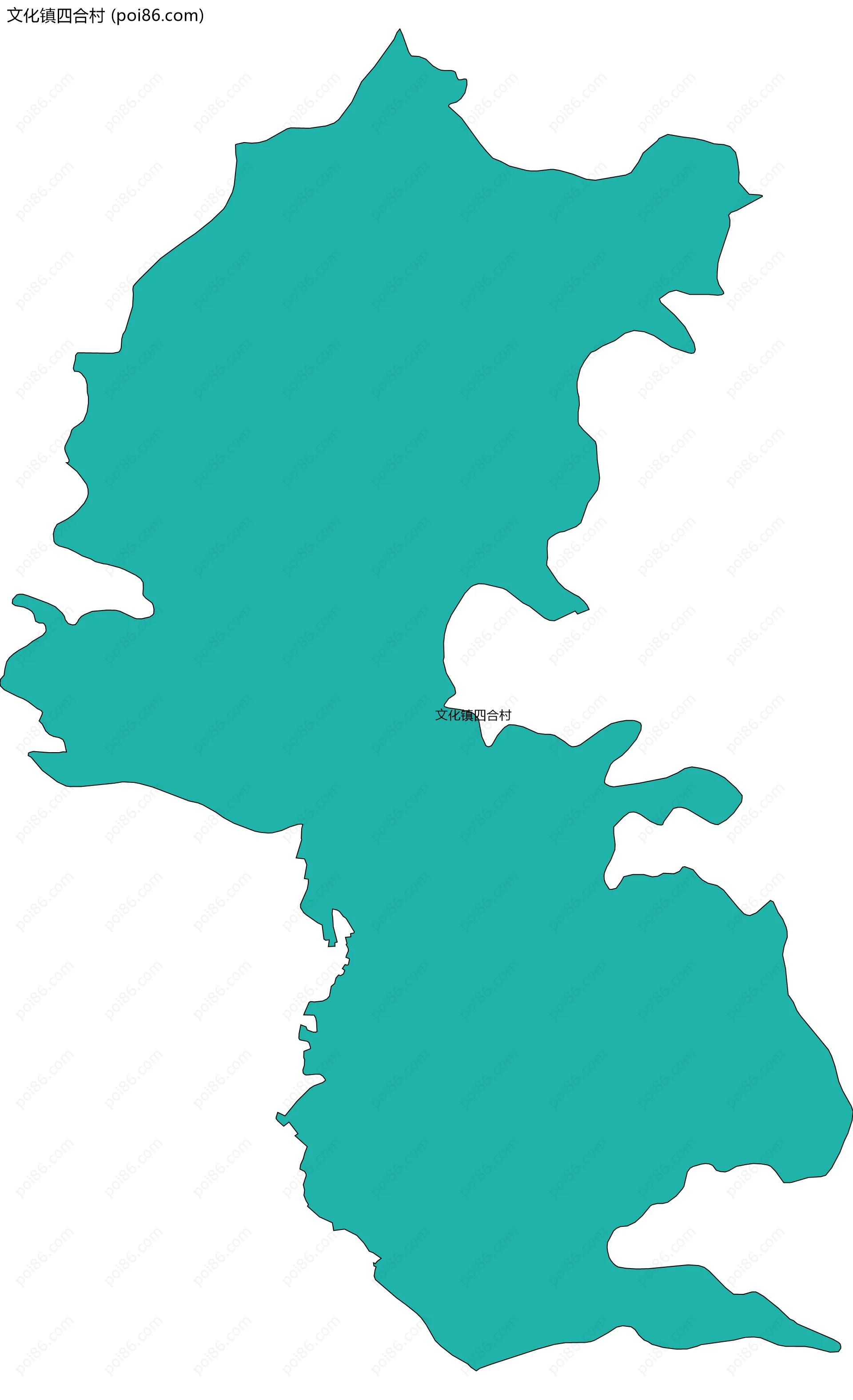 文化镇四合村边界地图