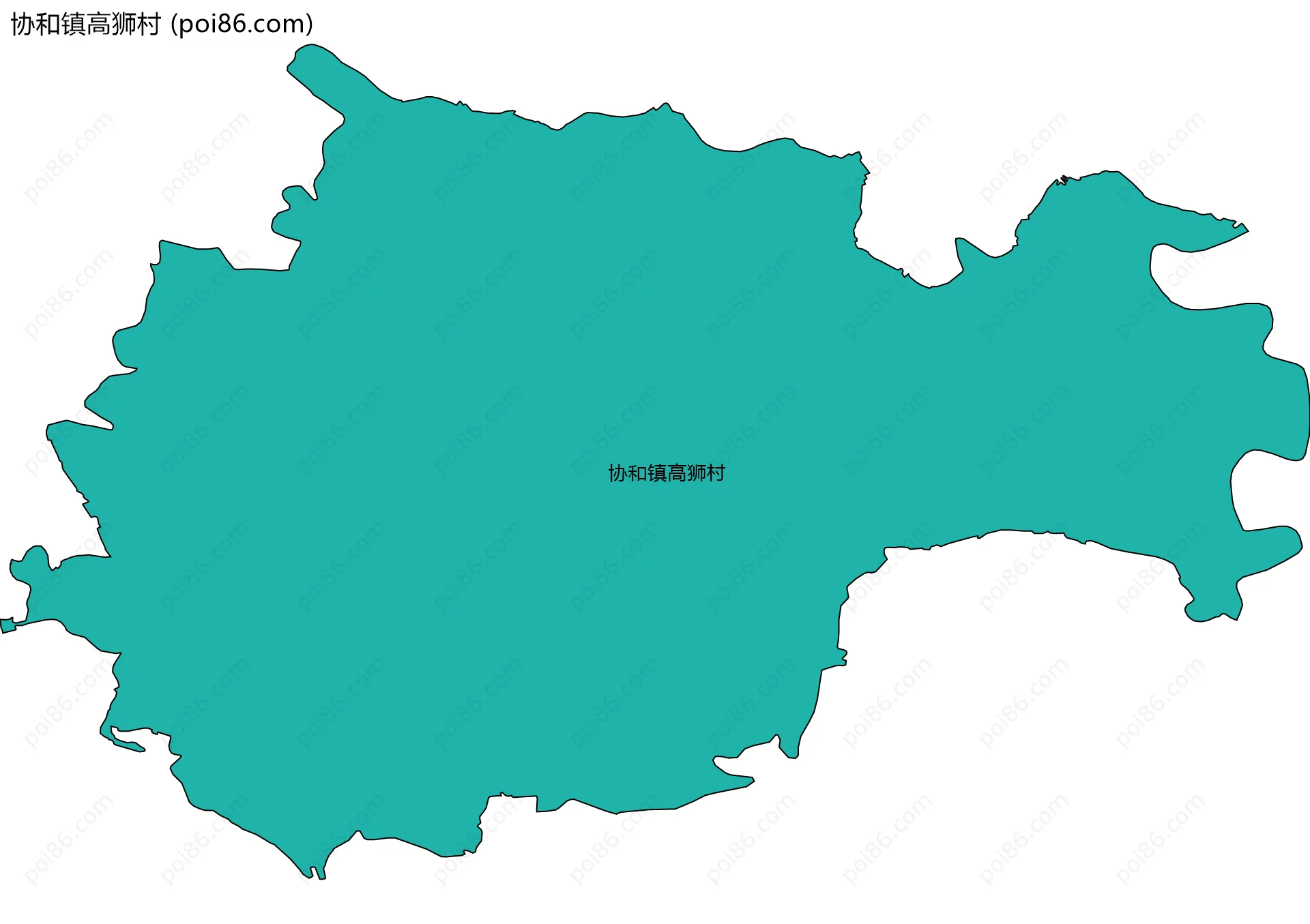 协和镇高狮村边界地图