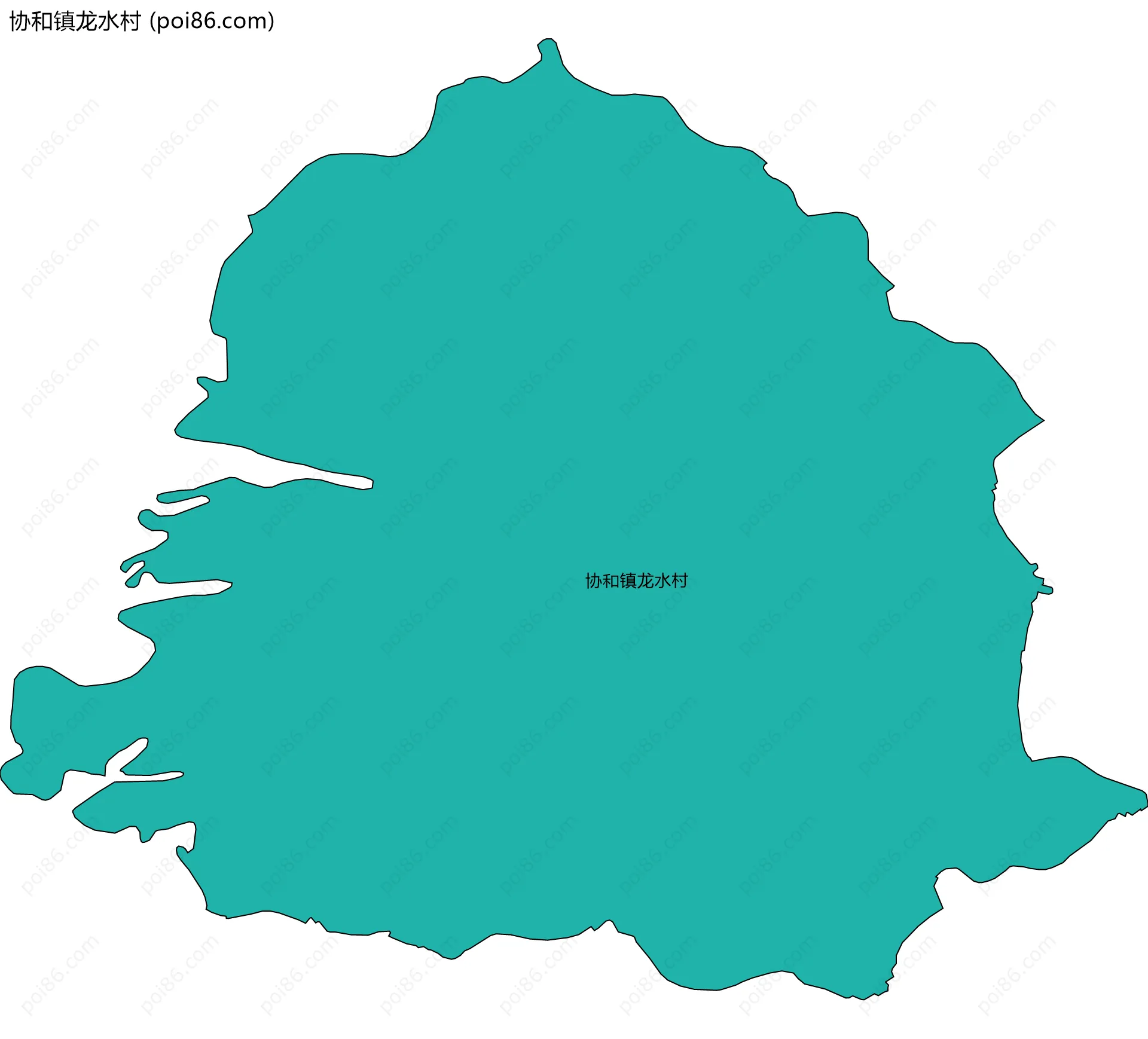 协和镇龙水村边界地图