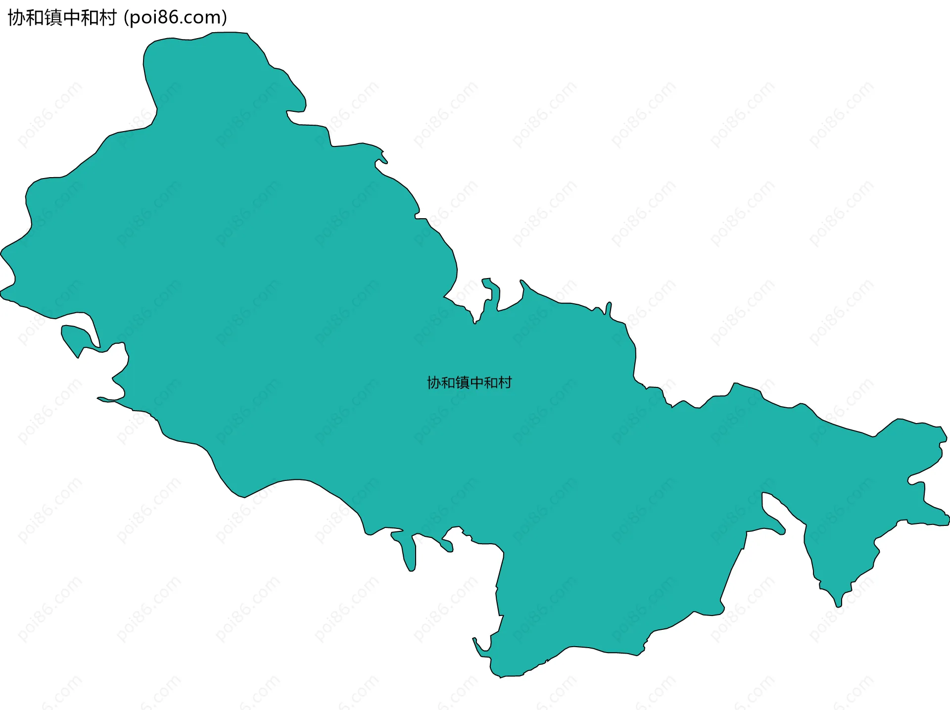 协和镇中和村边界地图