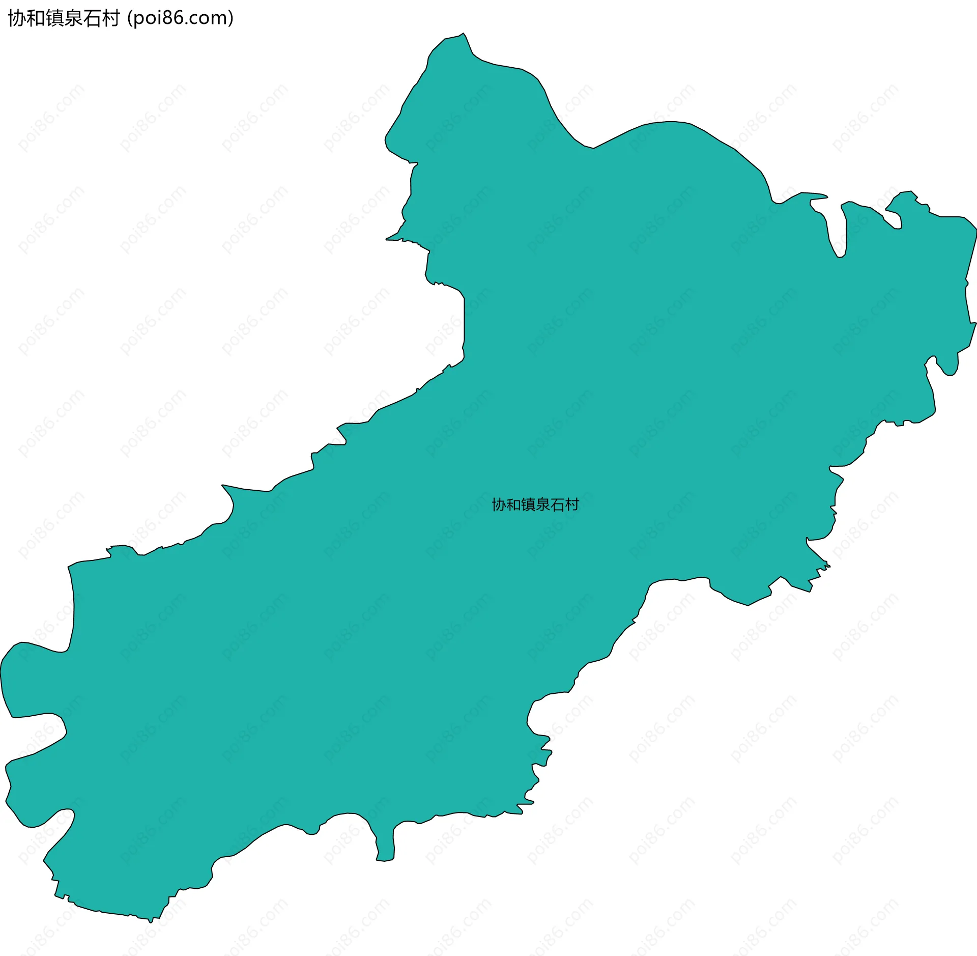 协和镇泉石村边界地图