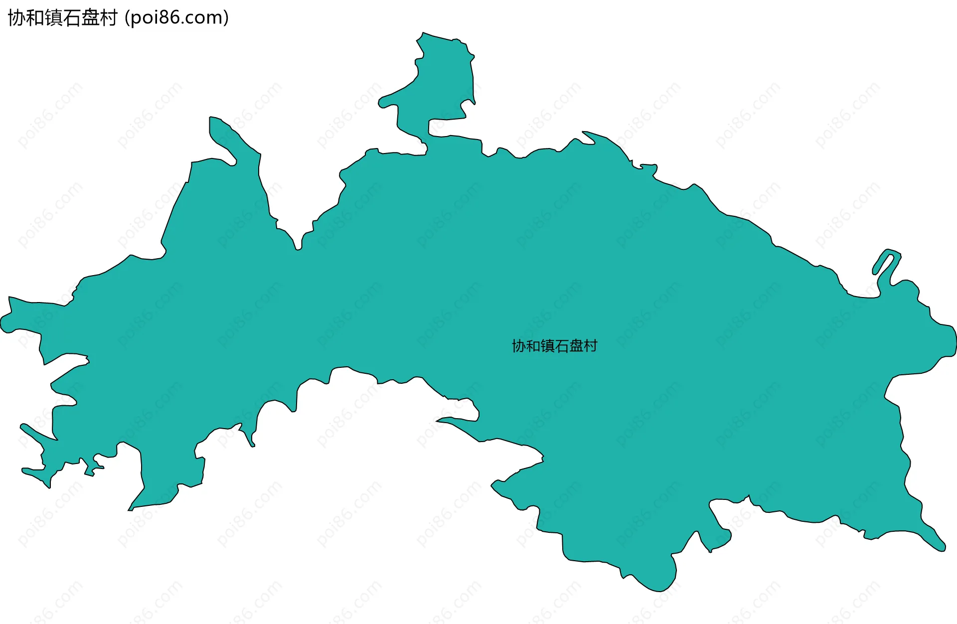 协和镇石盘村边界地图