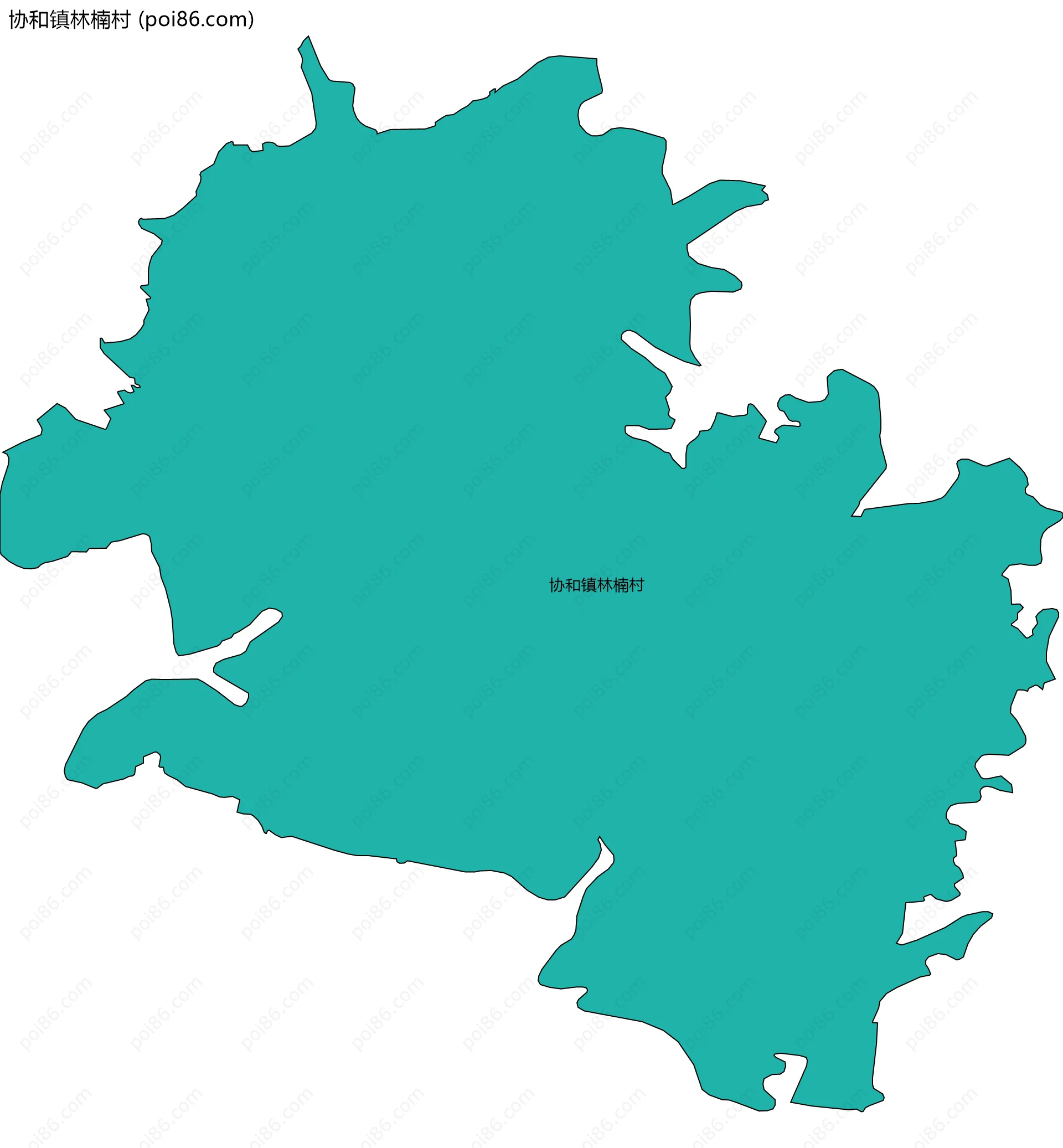 协和镇林楠村边界地图