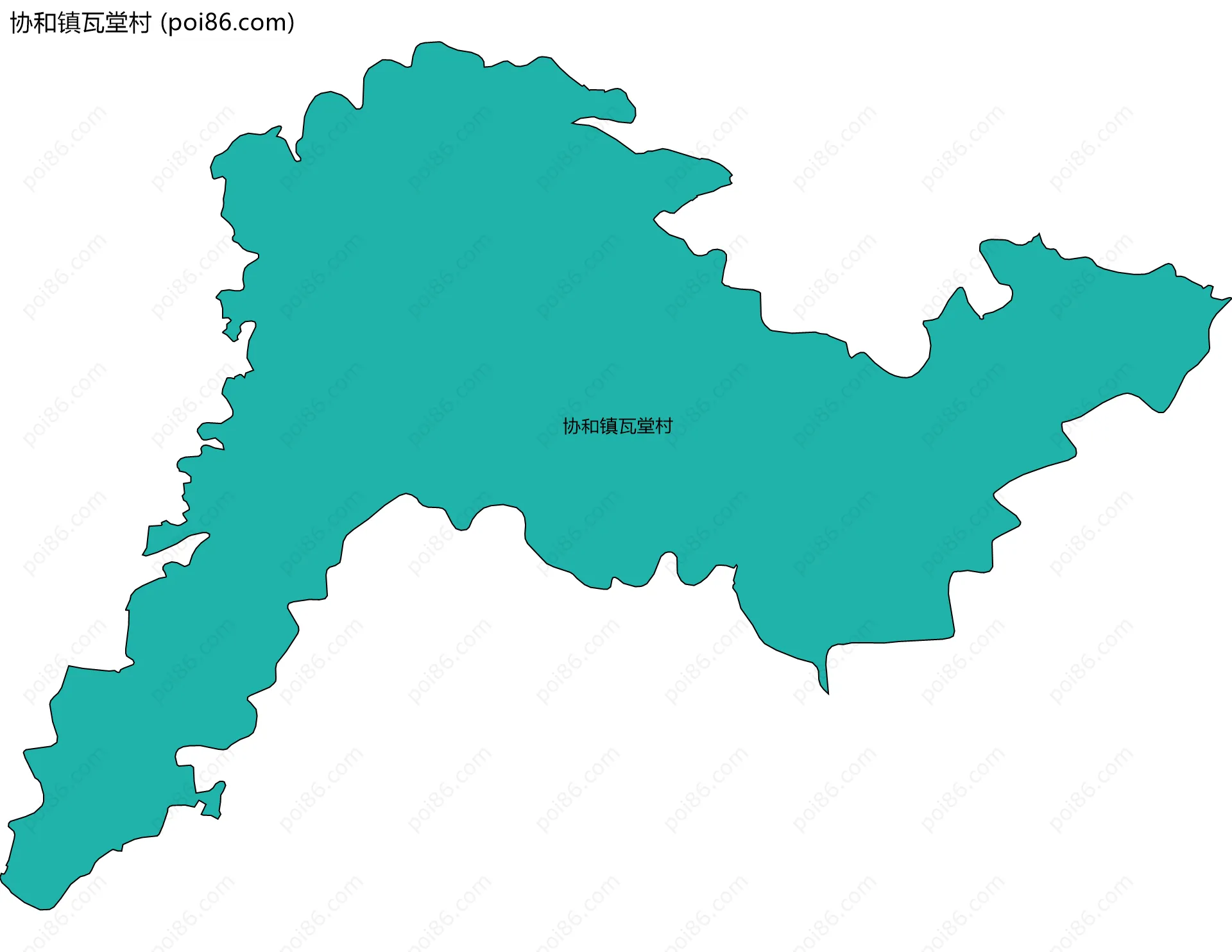 协和镇瓦堂村边界地图