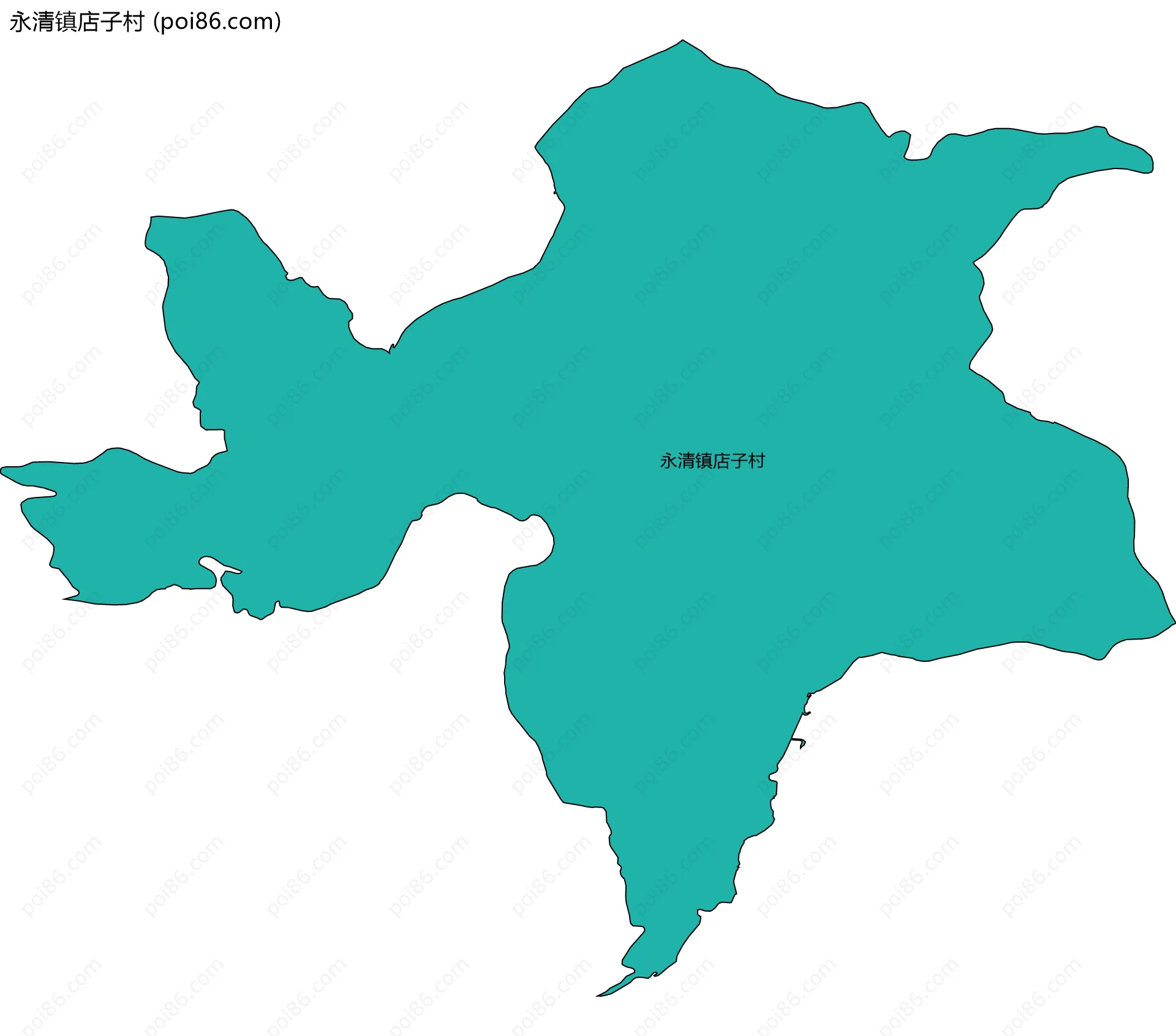 永清镇店子村边界地图