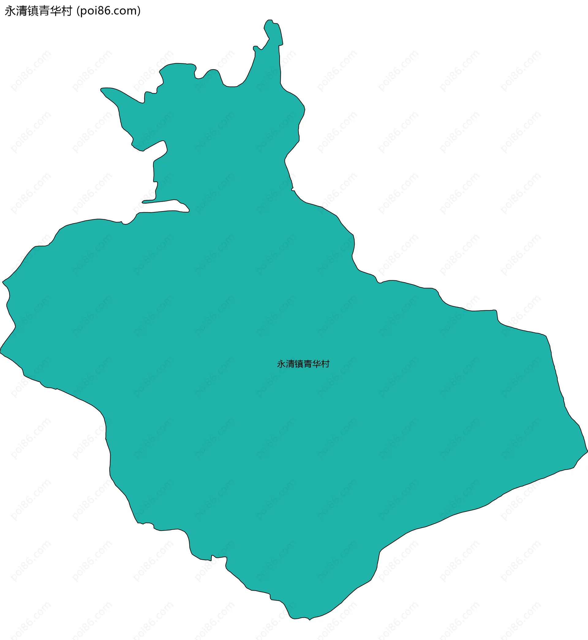 永清镇青华村边界地图