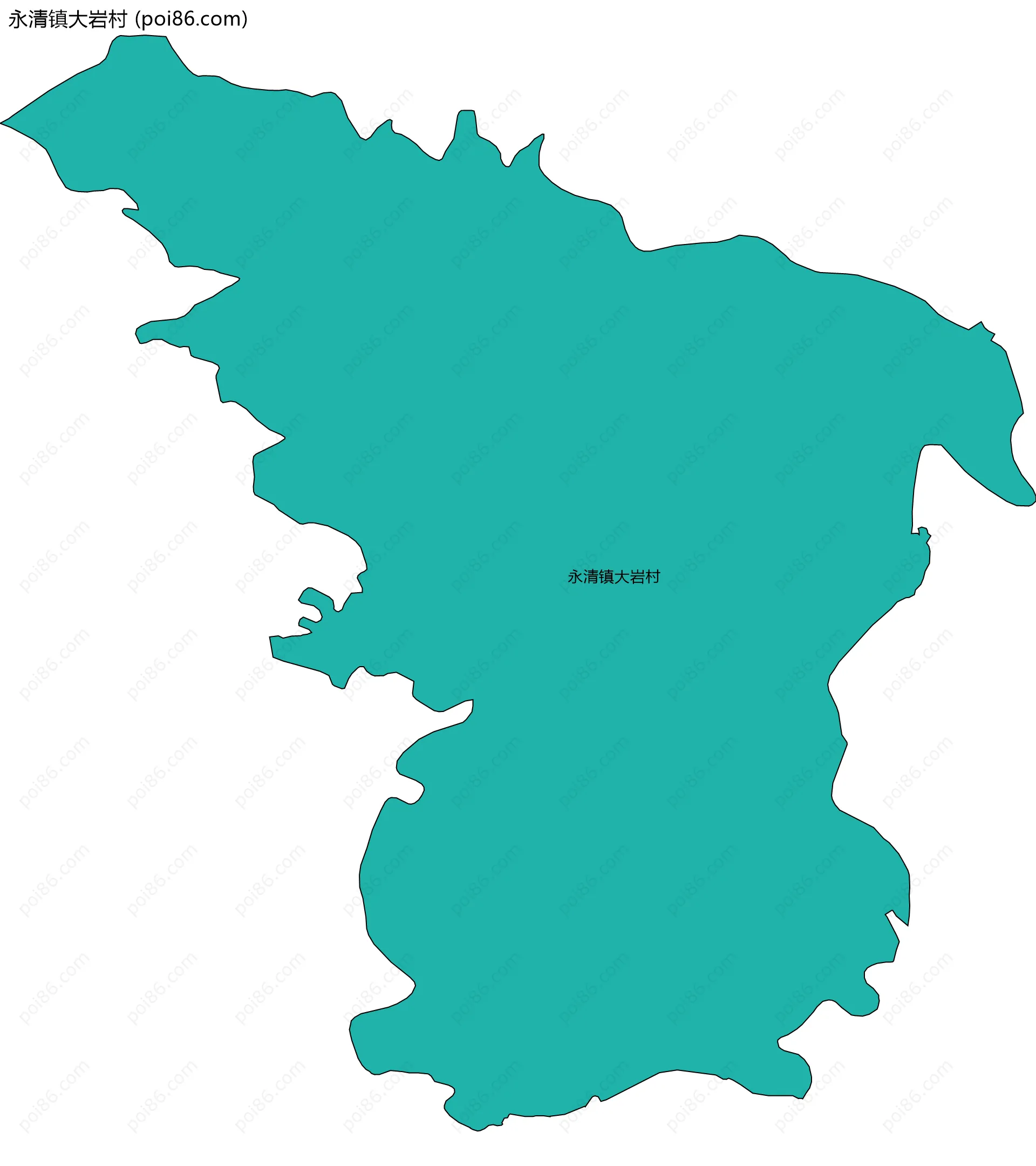 永清镇大岩村边界地图