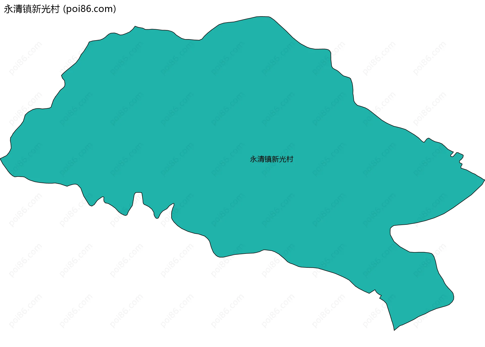 永清镇新光村边界地图