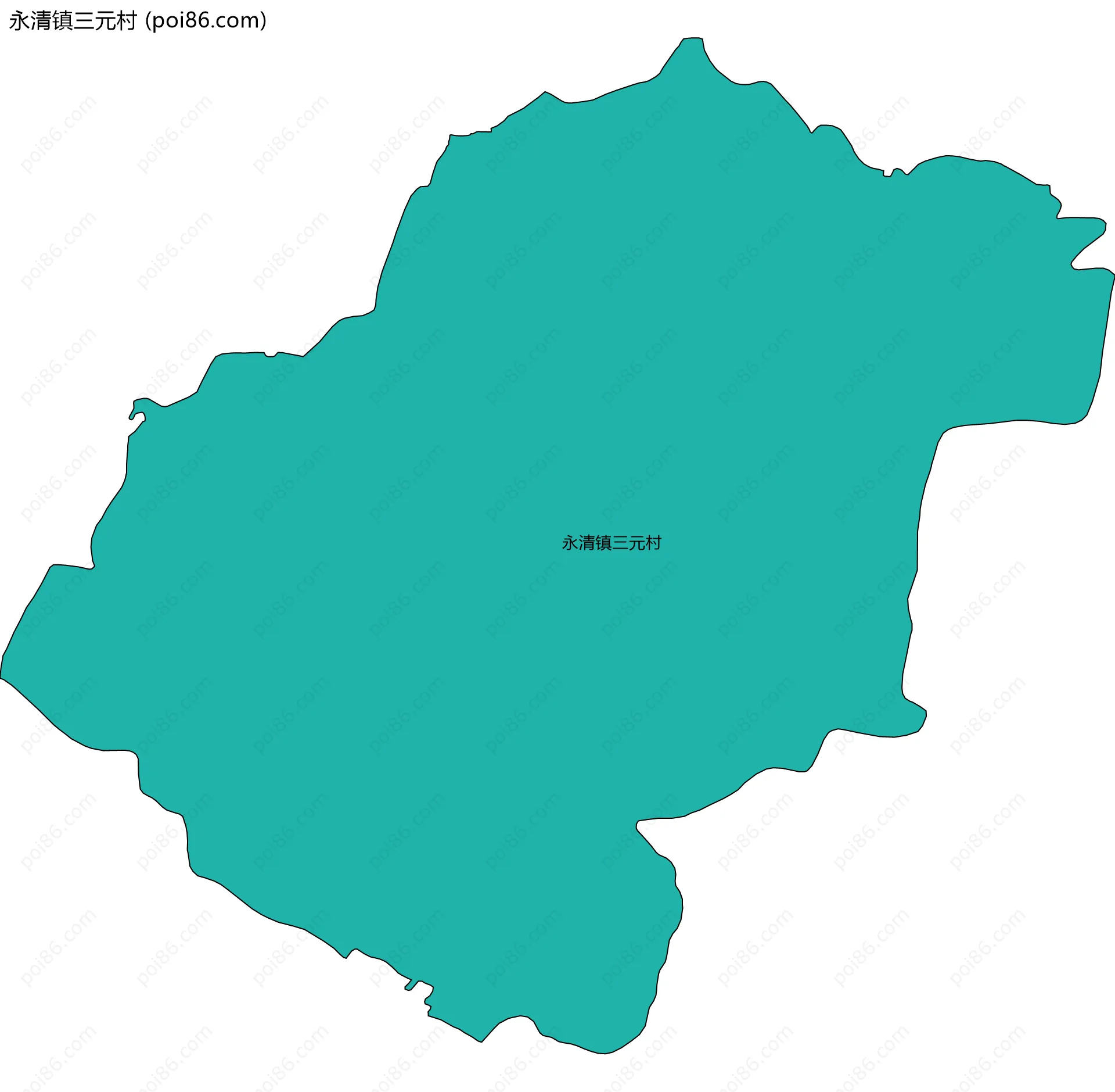 永清镇三元村边界地图