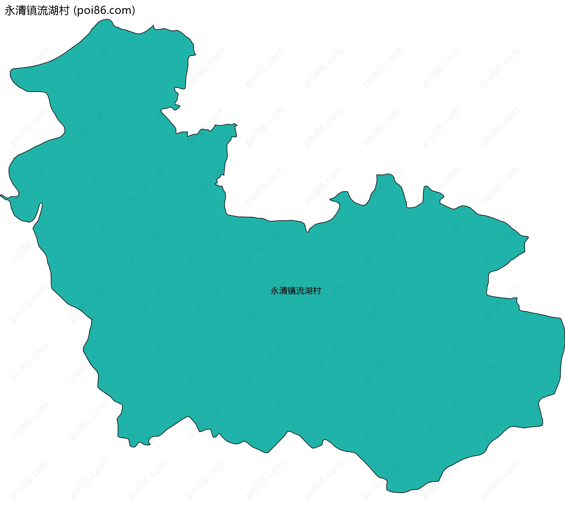 永清镇流湖村边界地图