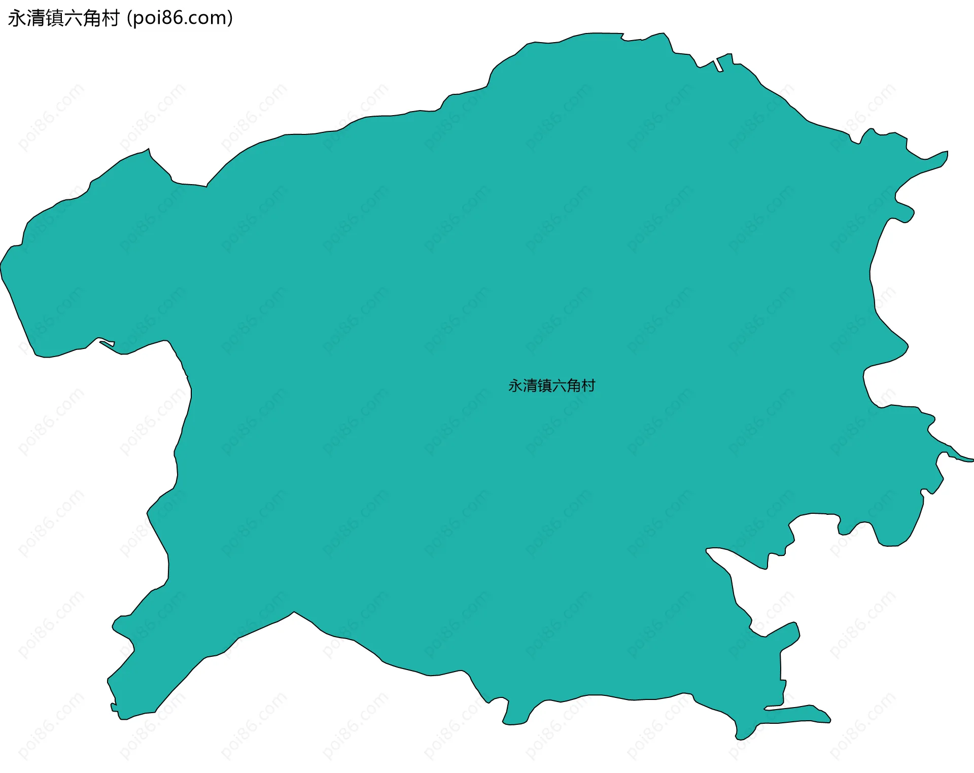 永清镇六角村边界地图