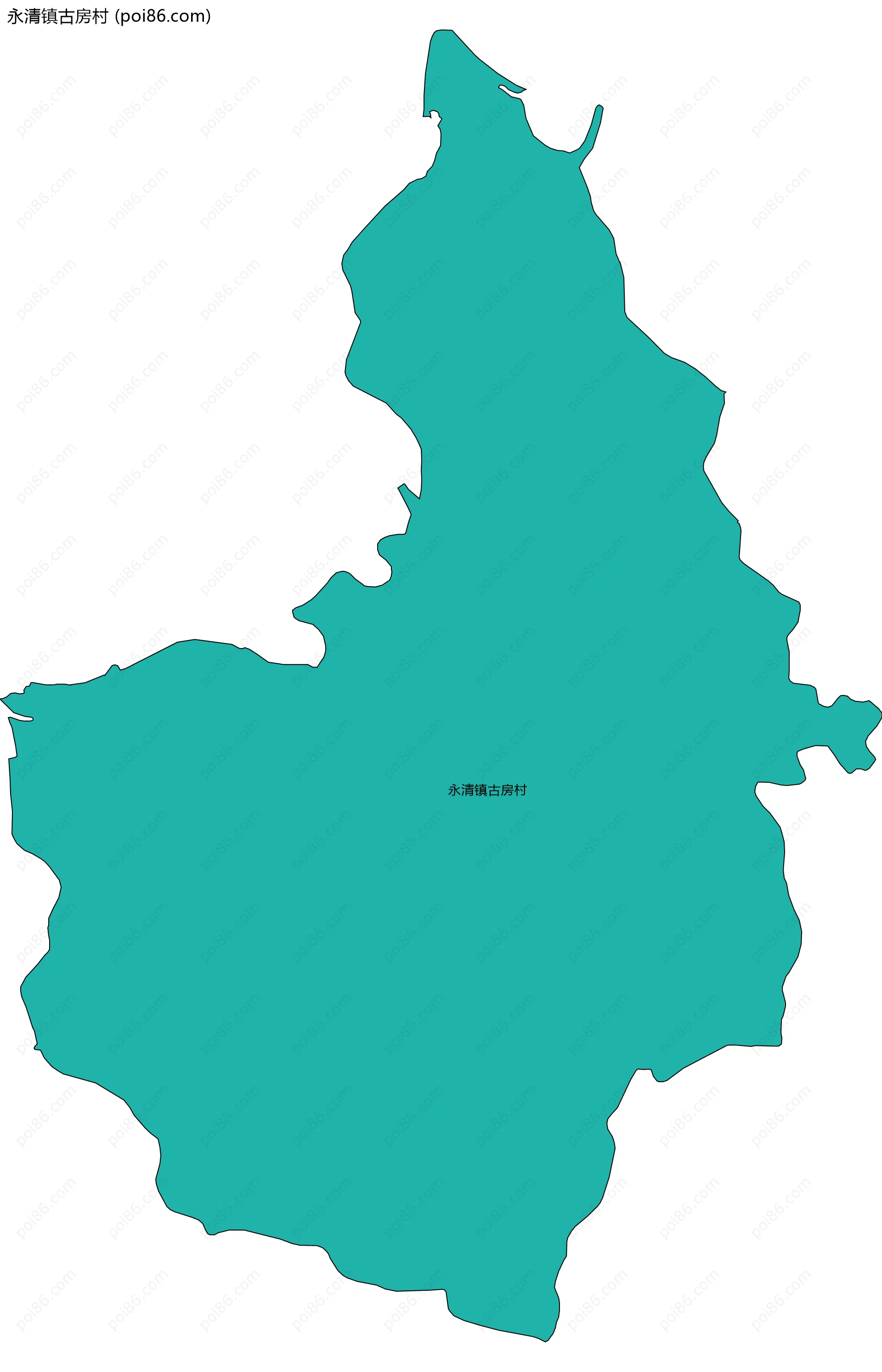 永清镇古房村边界地图