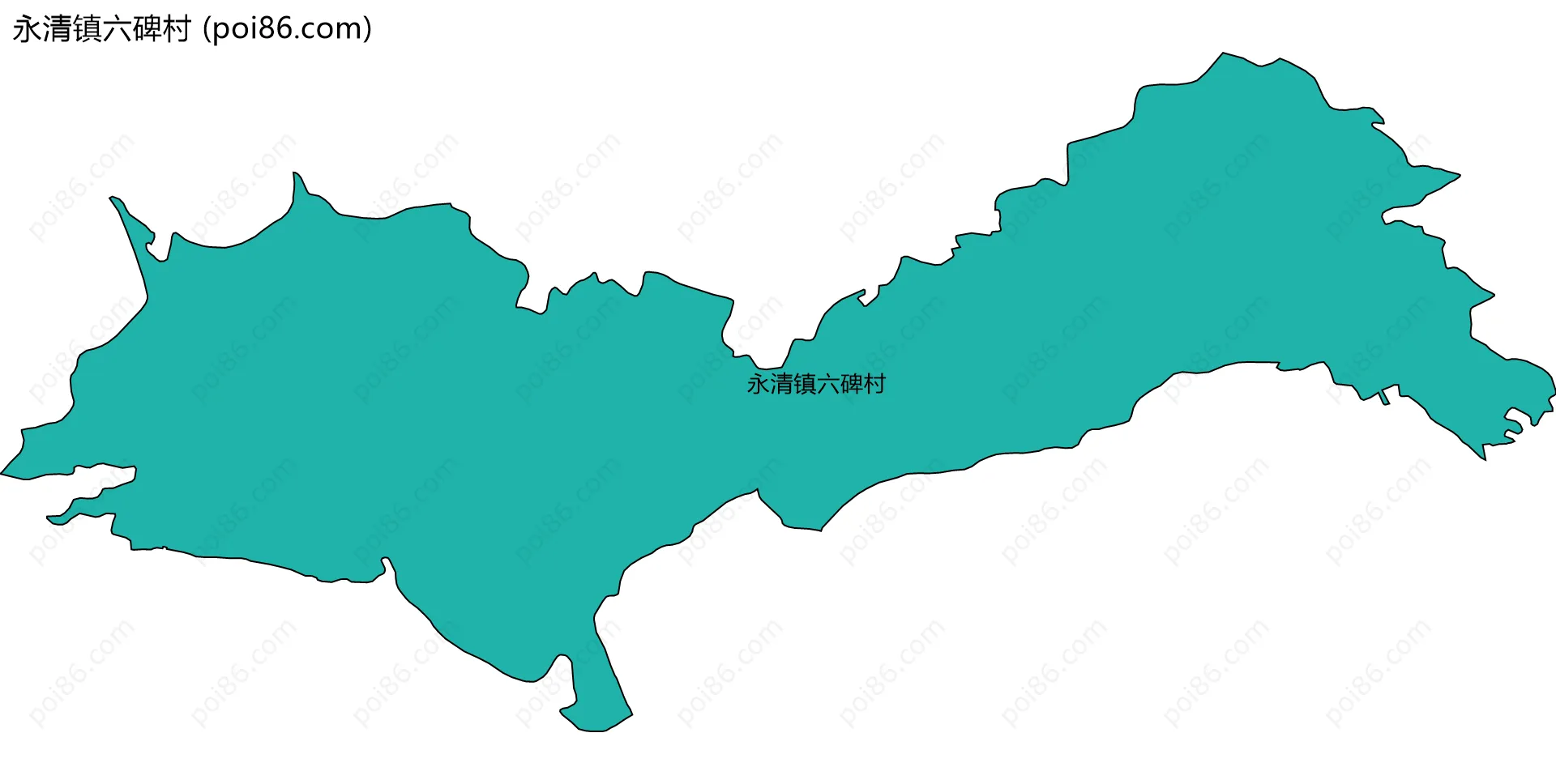 永清镇六碑村边界地图