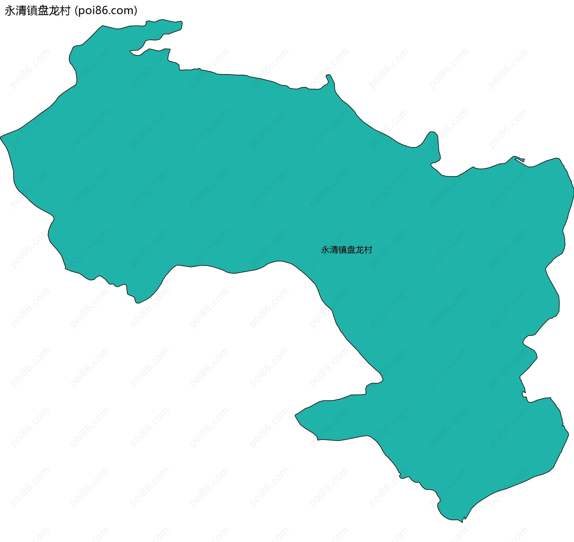 永清镇盘龙村边界地图