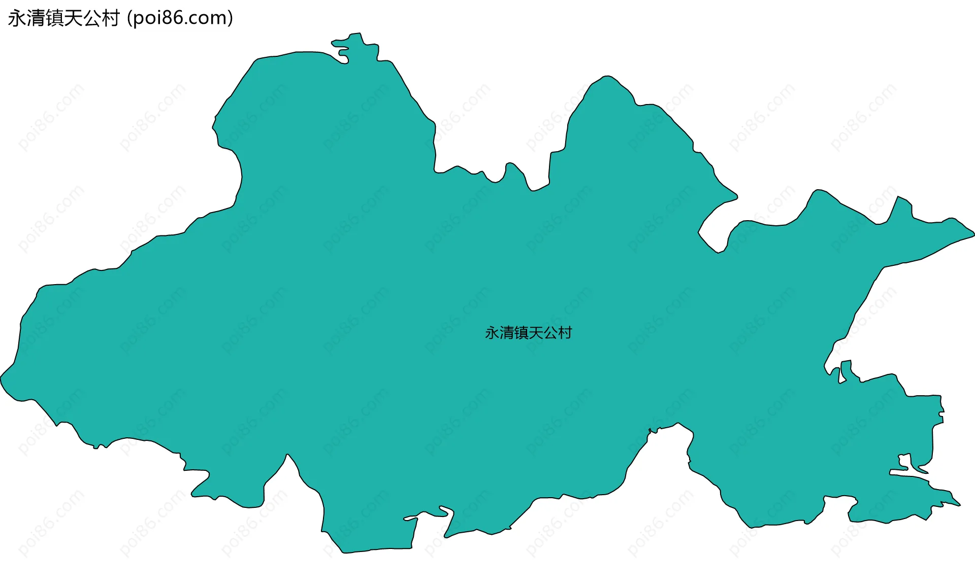 永清镇天公村边界地图