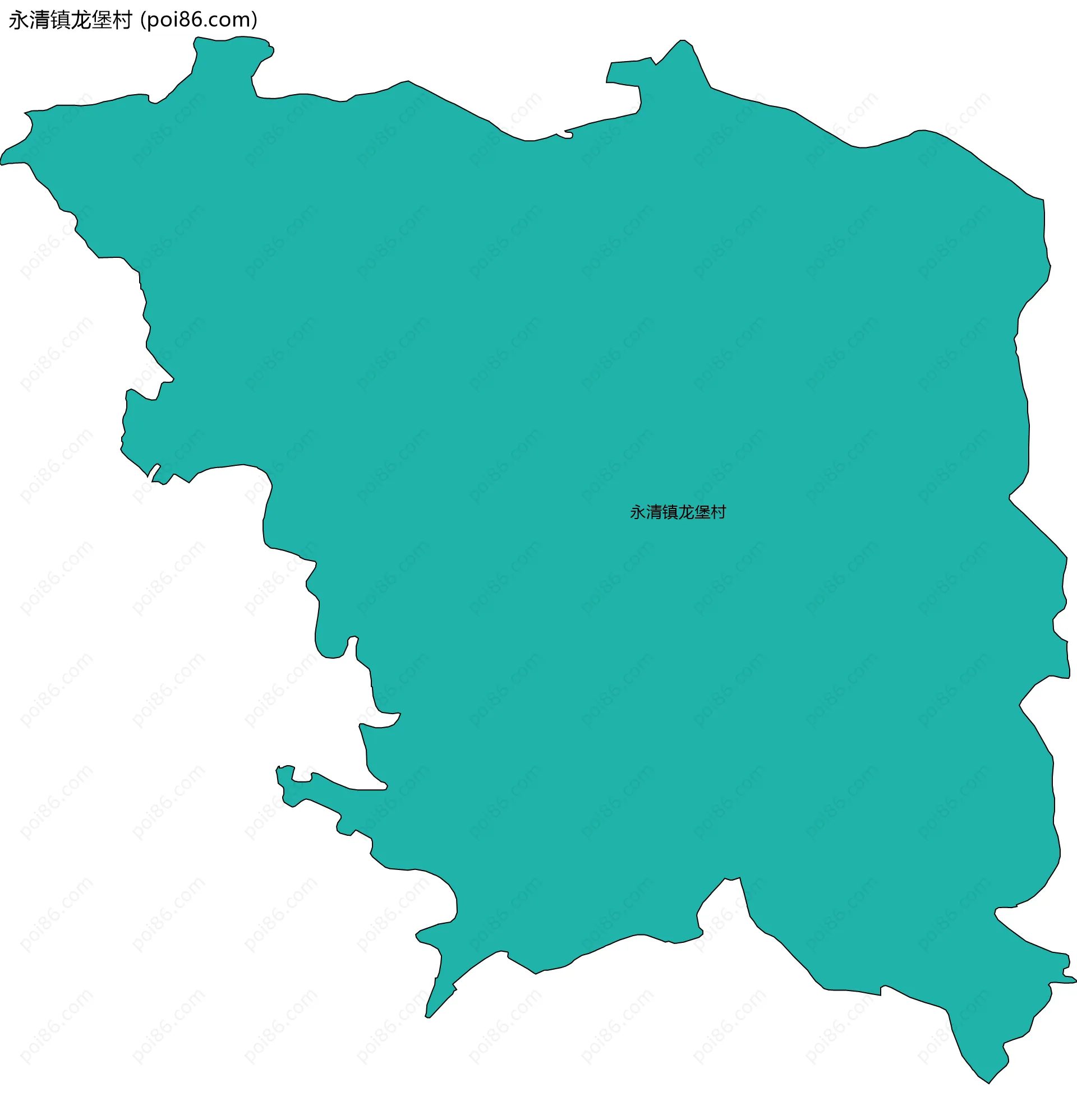 永清镇龙堡村边界地图