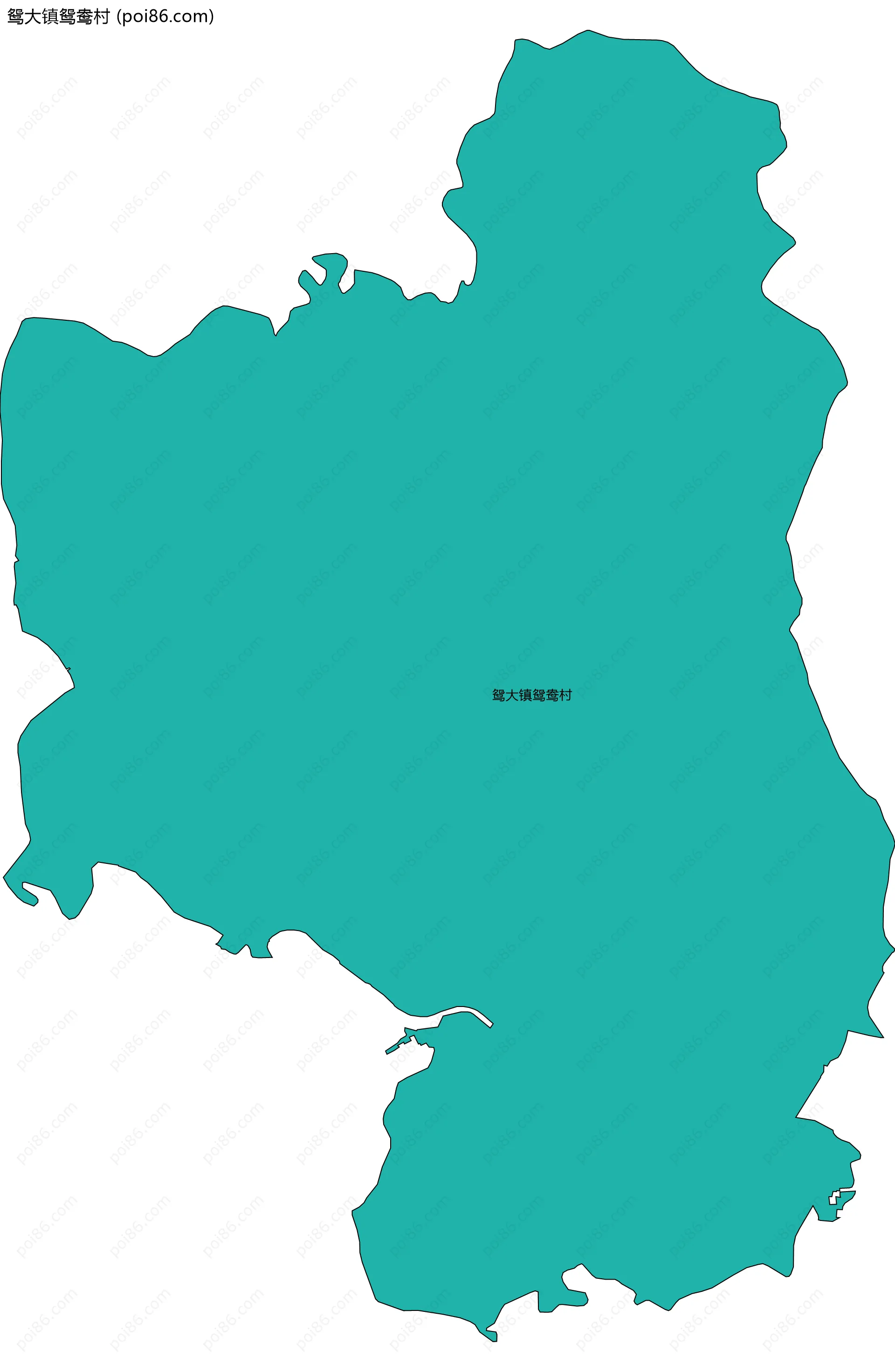 鸳大镇鸳鸯村边界地图