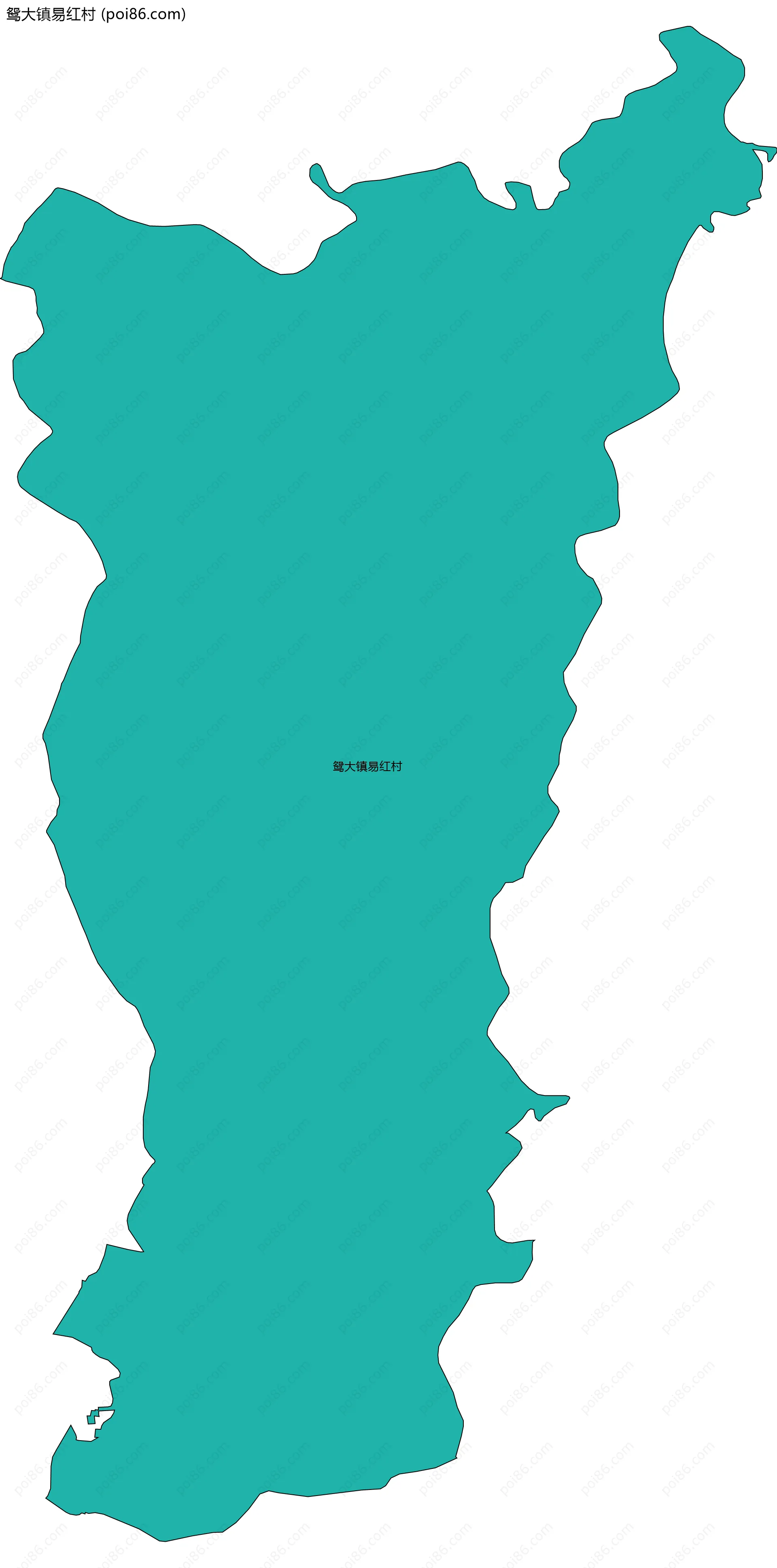 鸳大镇易红村边界地图