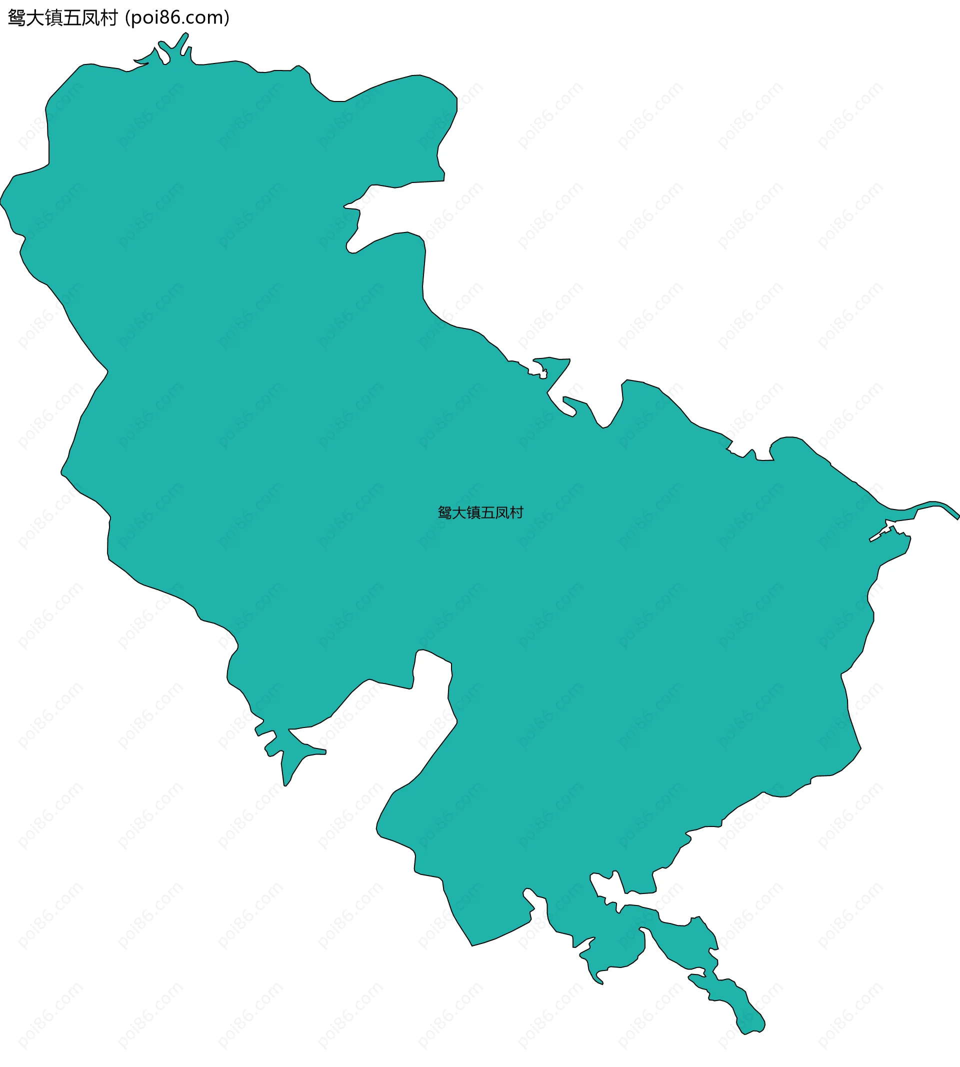 鸳大镇五凤村边界地图