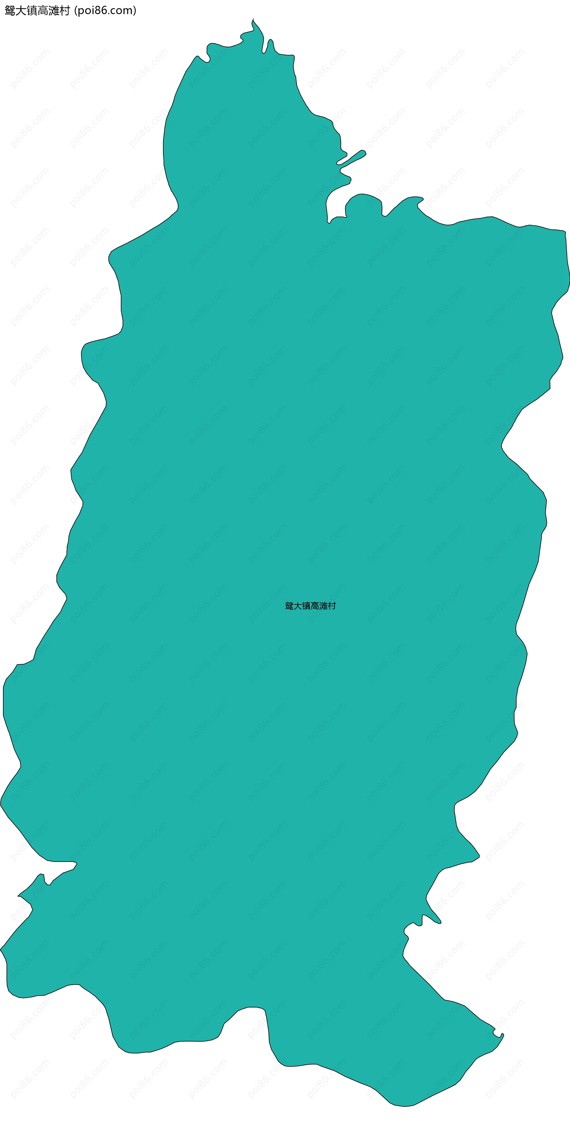 鸳大镇高滩村边界地图