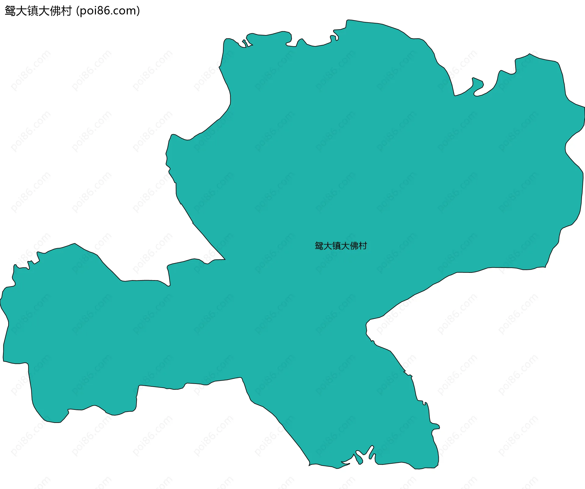 鸳大镇大佛村边界地图