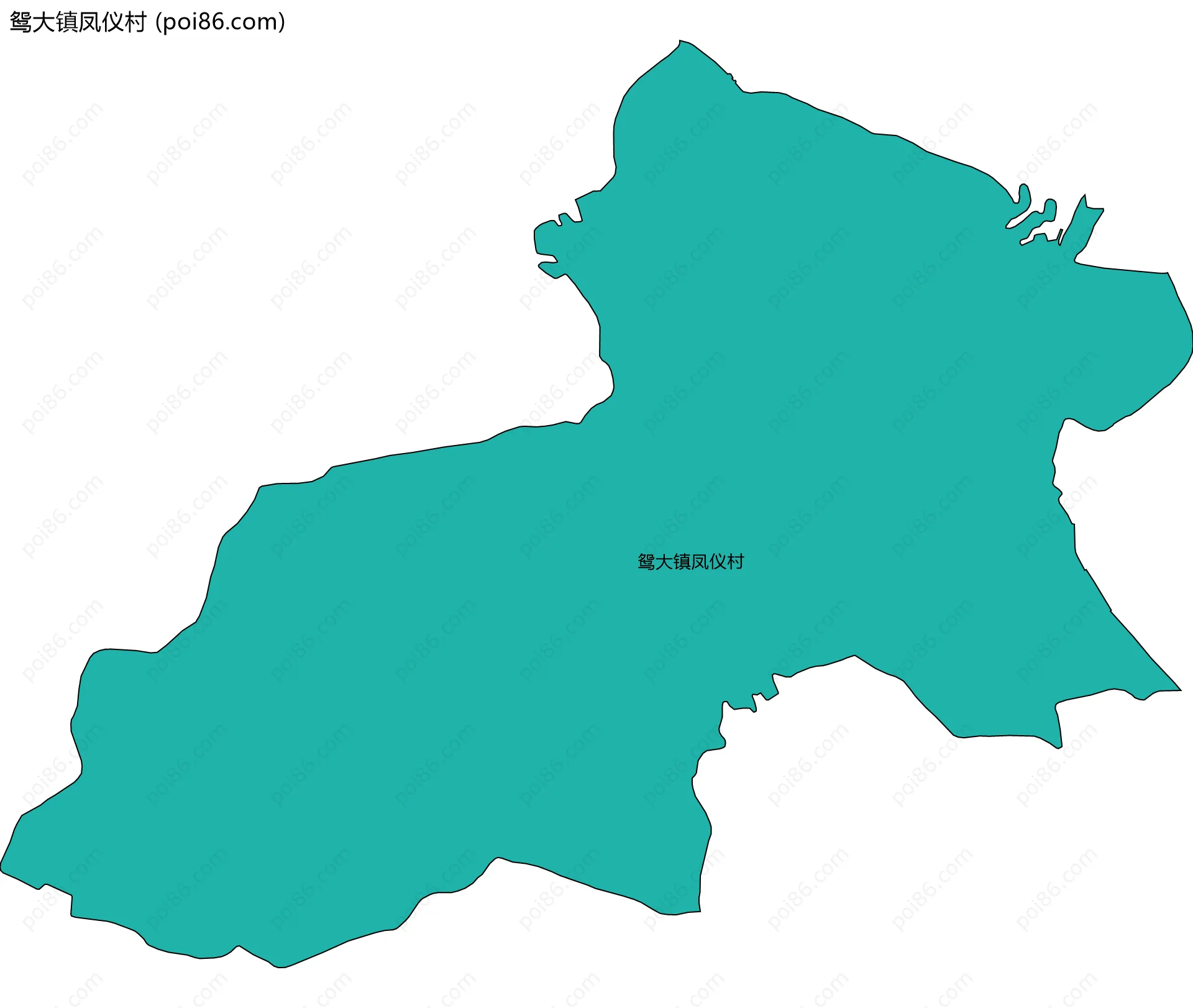 鸳大镇凤仪村边界地图
