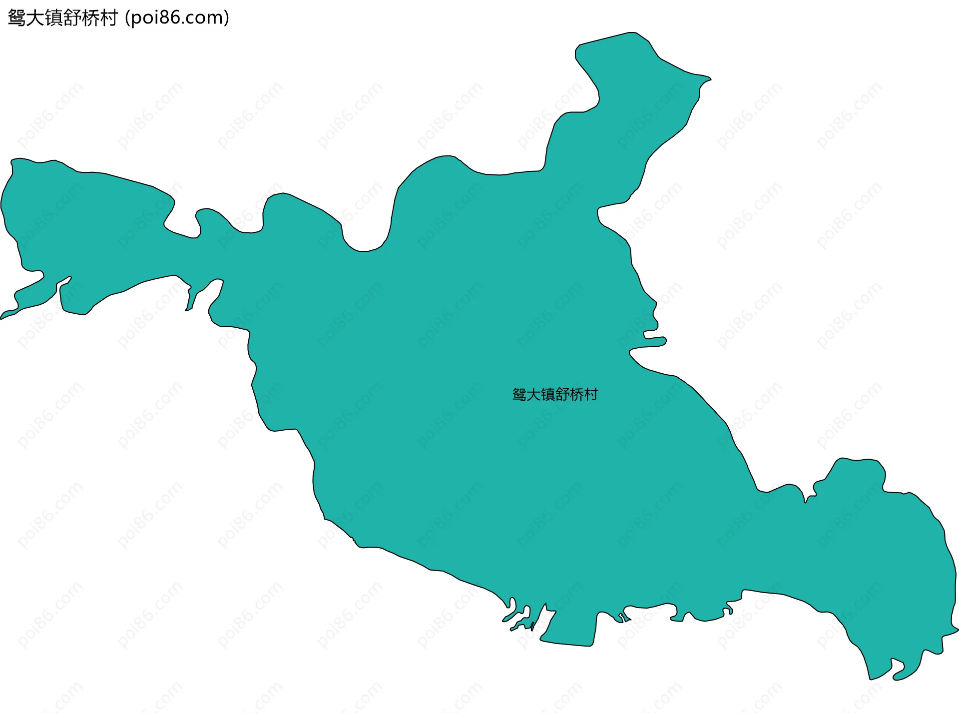 鸳大镇舒桥村边界地图