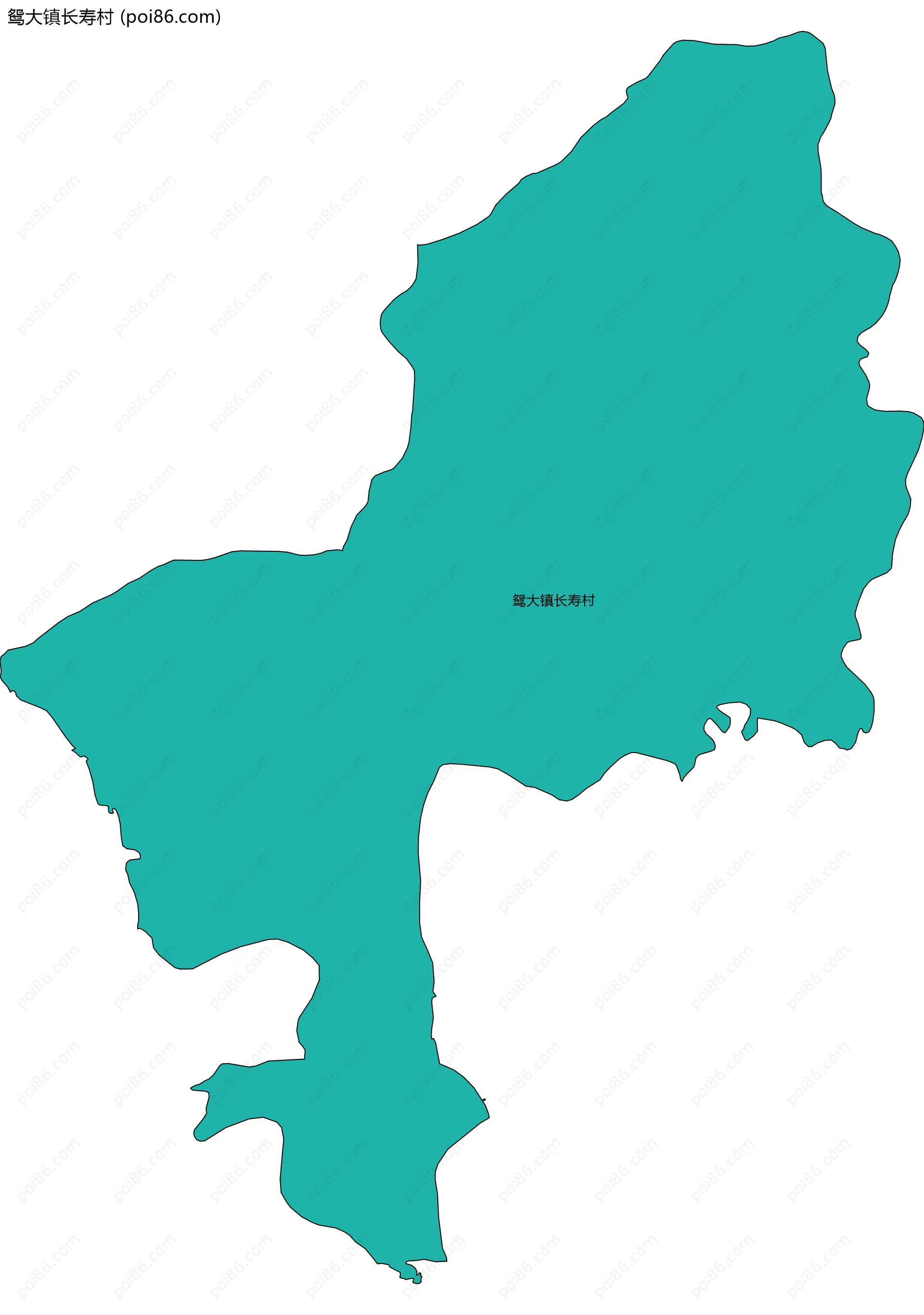 鸳大镇长寿村边界地图