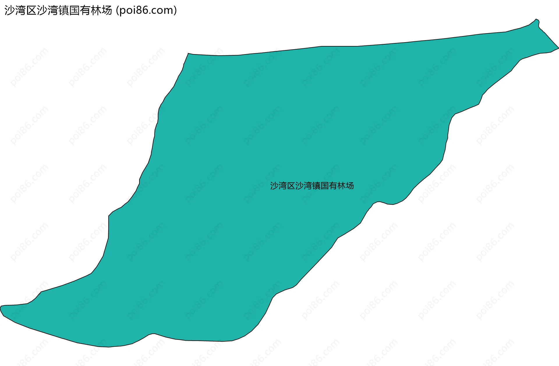 沙湾区沙湾镇国有林场边界地图