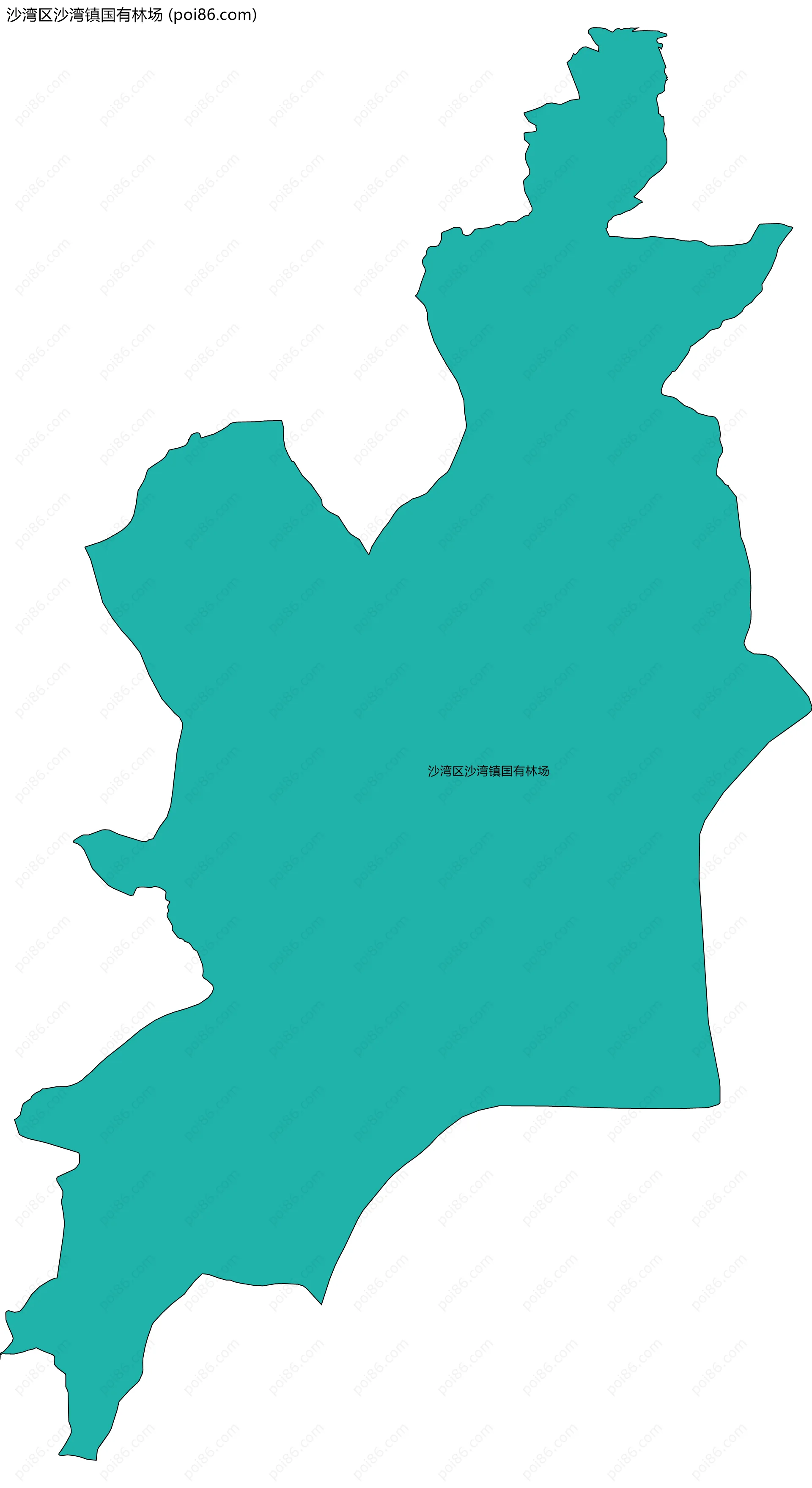 沙湾区沙湾镇国有林场边界地图