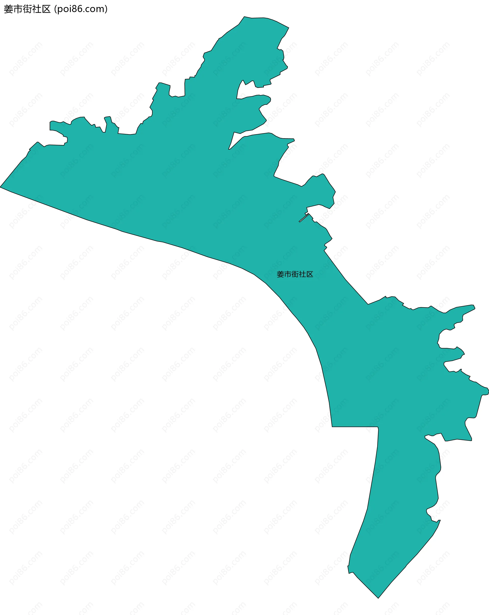 姜市街社区边界地图
