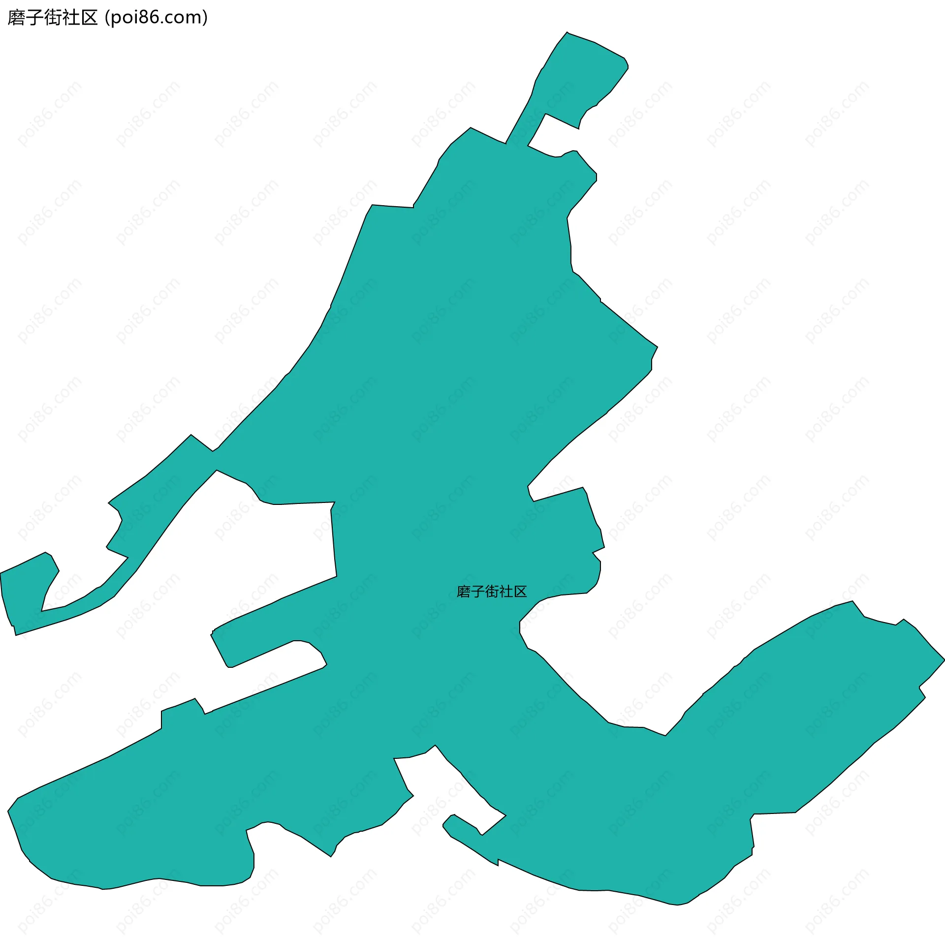 磨子街社区边界地图