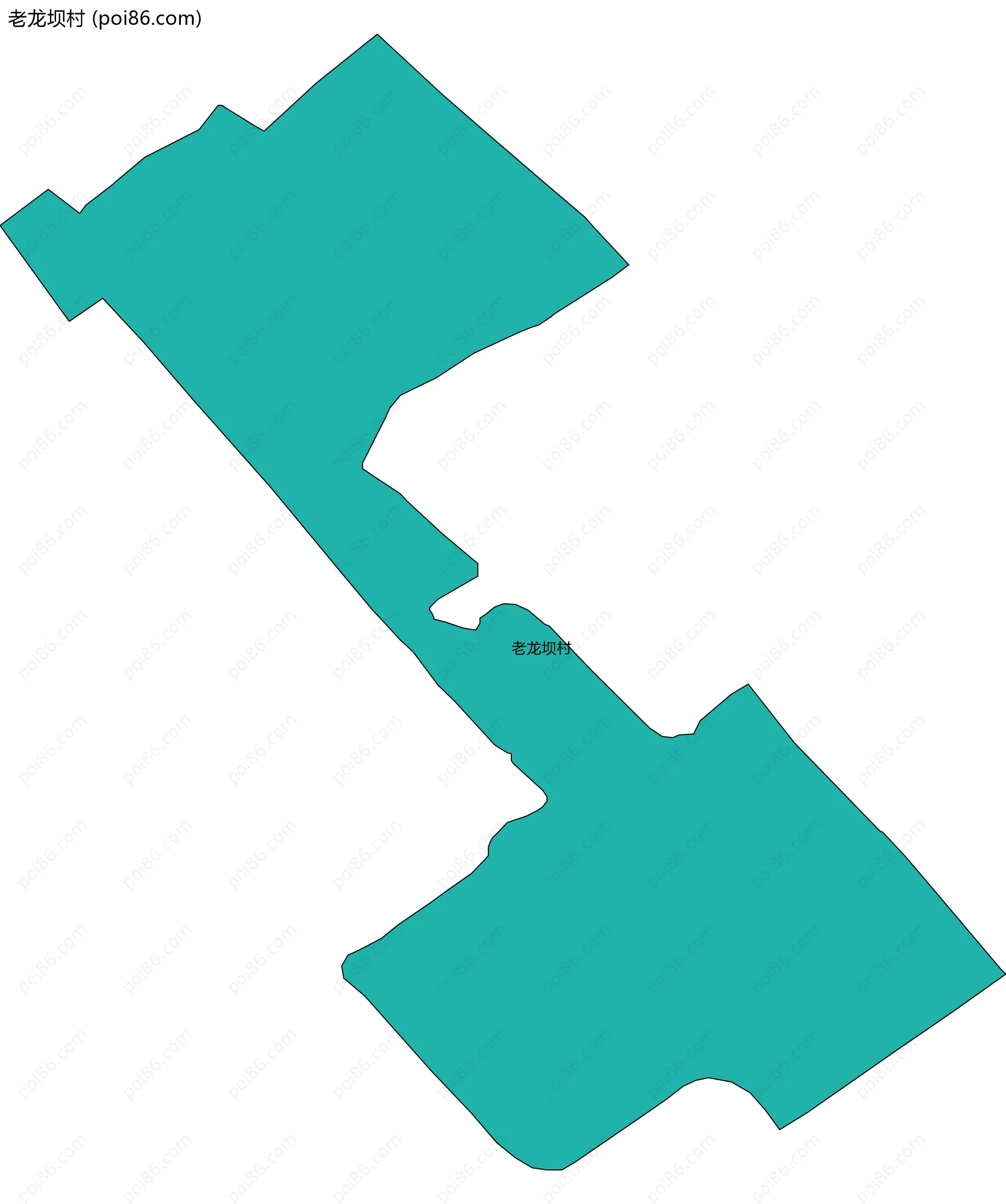 老龙坝村边界地图