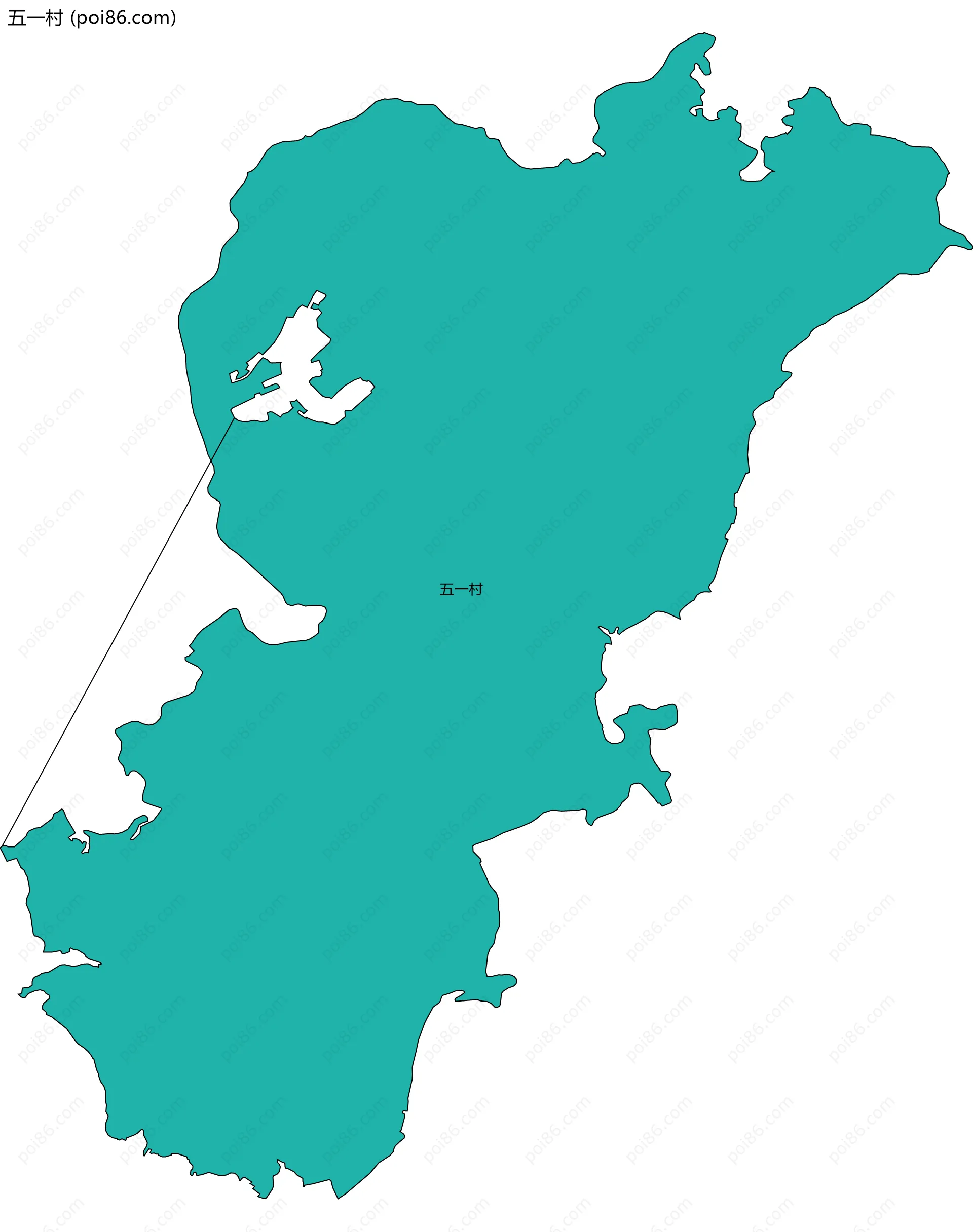 五一村边界地图