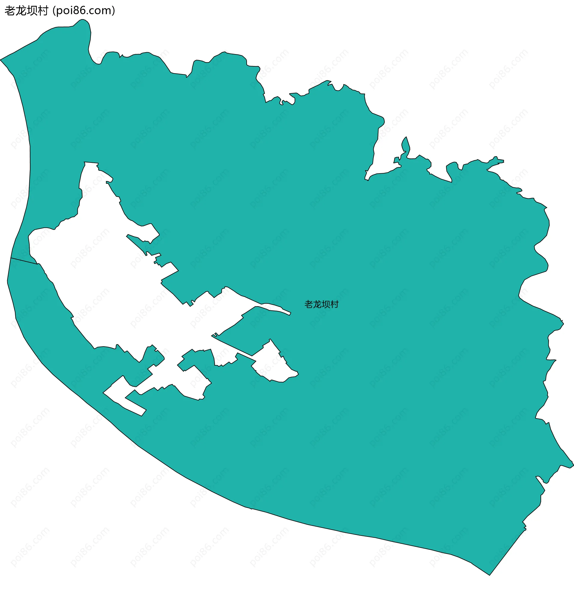 老龙坝村边界地图