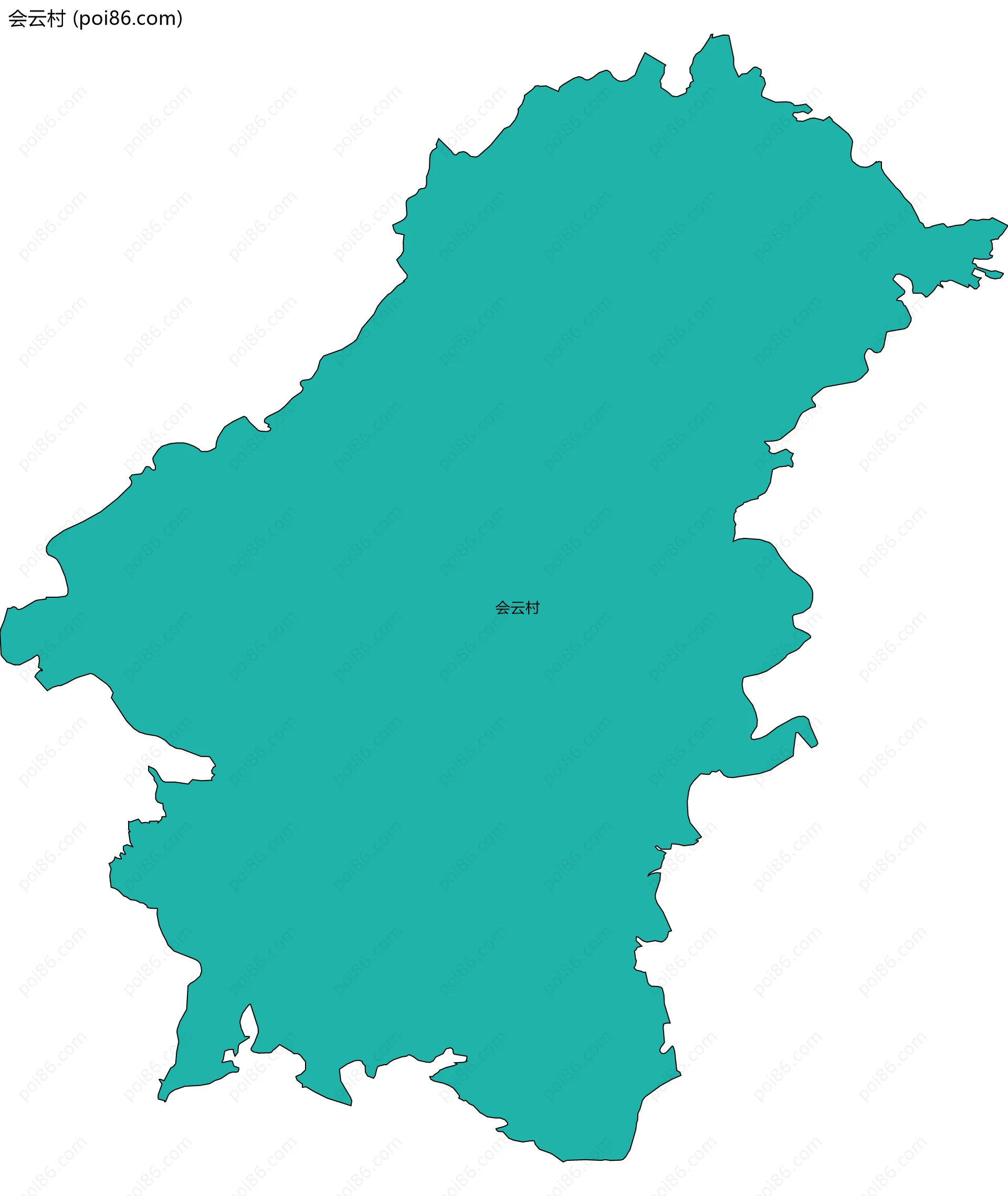 会云村边界地图