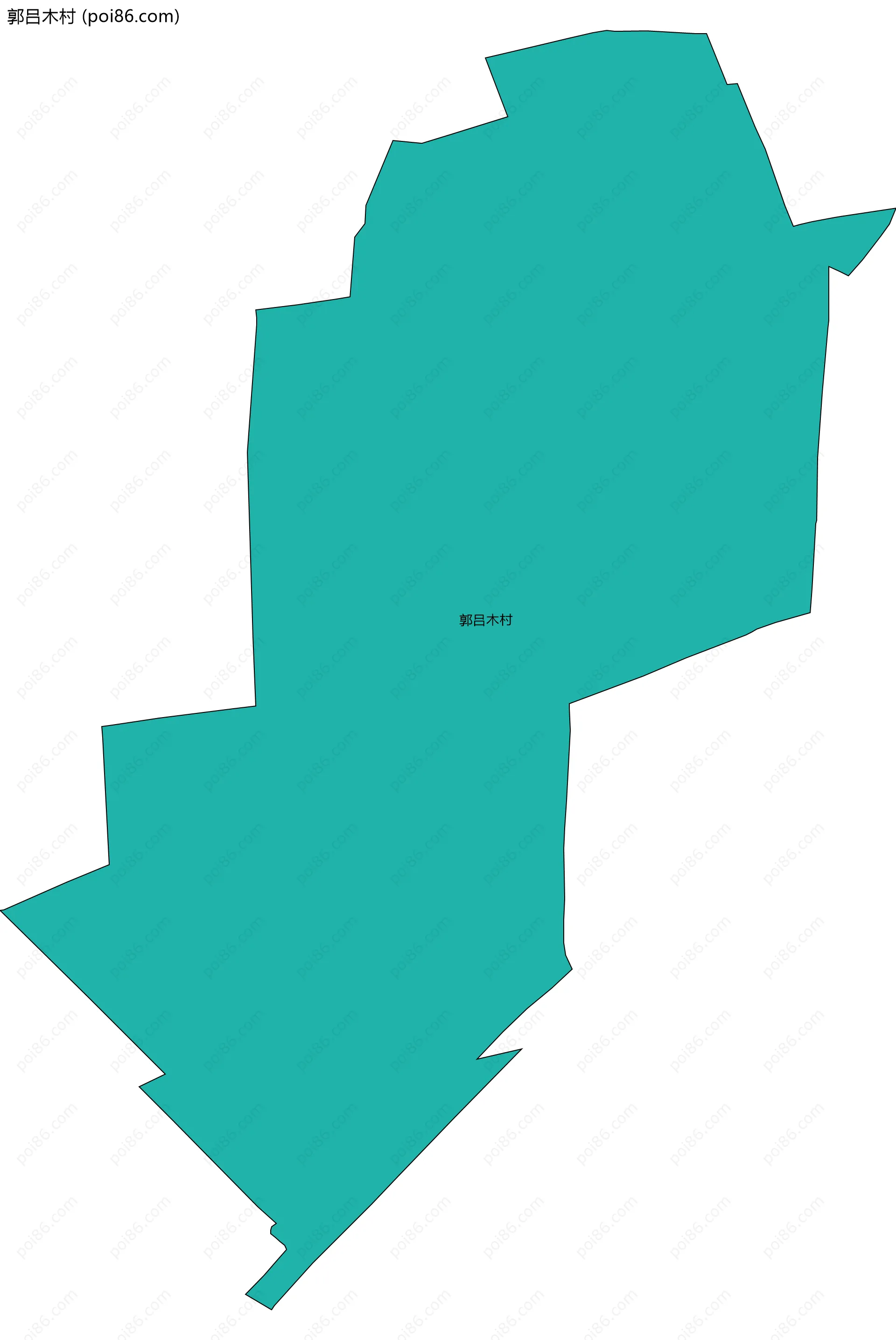 郭吕木村边界地图